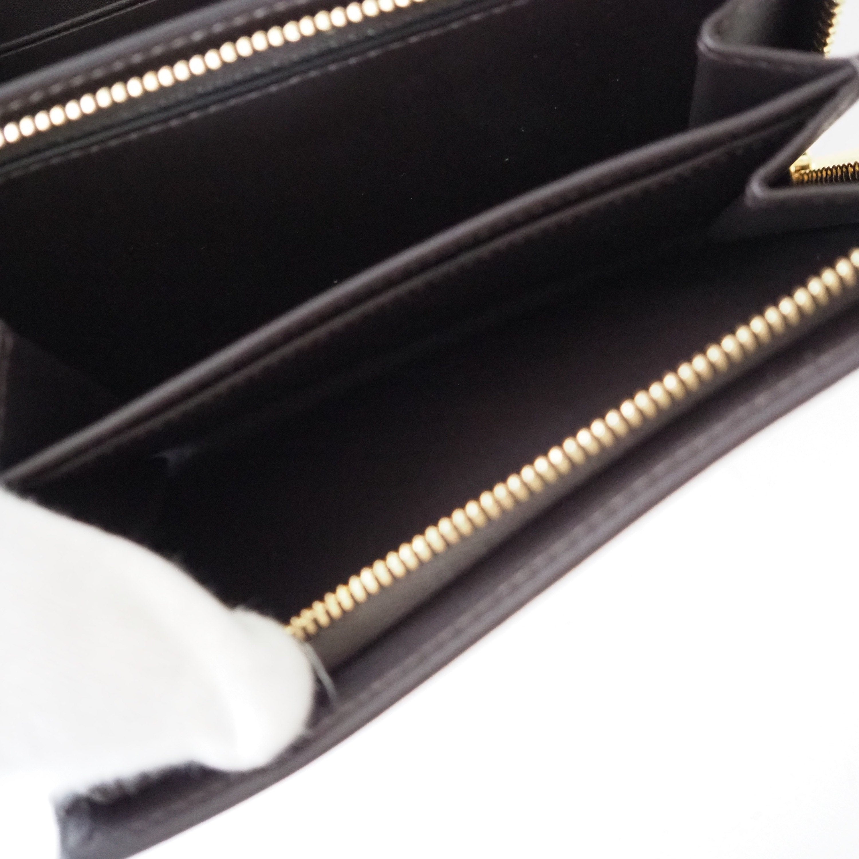 LOEWE Anagram Compact Wallet Suede Leather Beige Brown Authentic