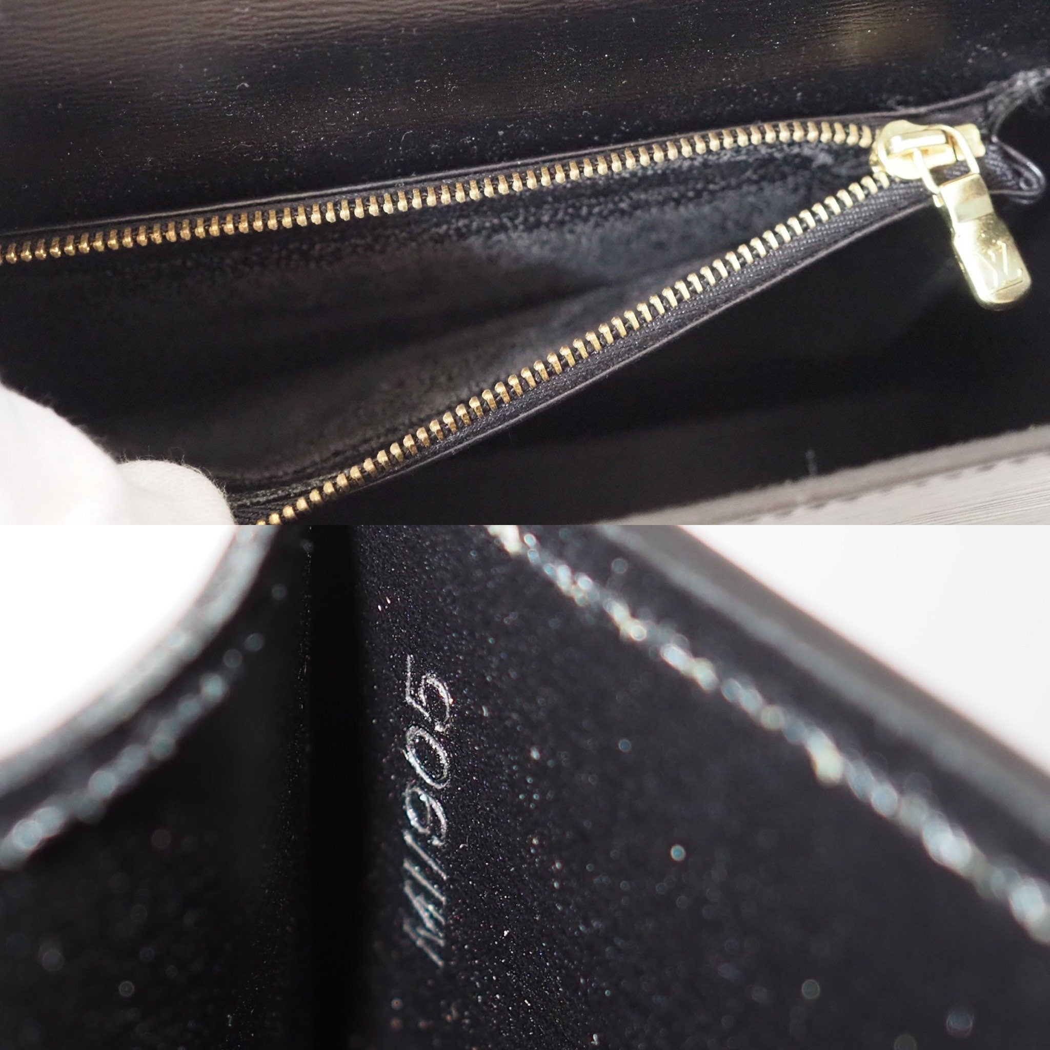 LOUIS VUITTON Epi Malesherbes Hand Bag Black M52372 Authentic