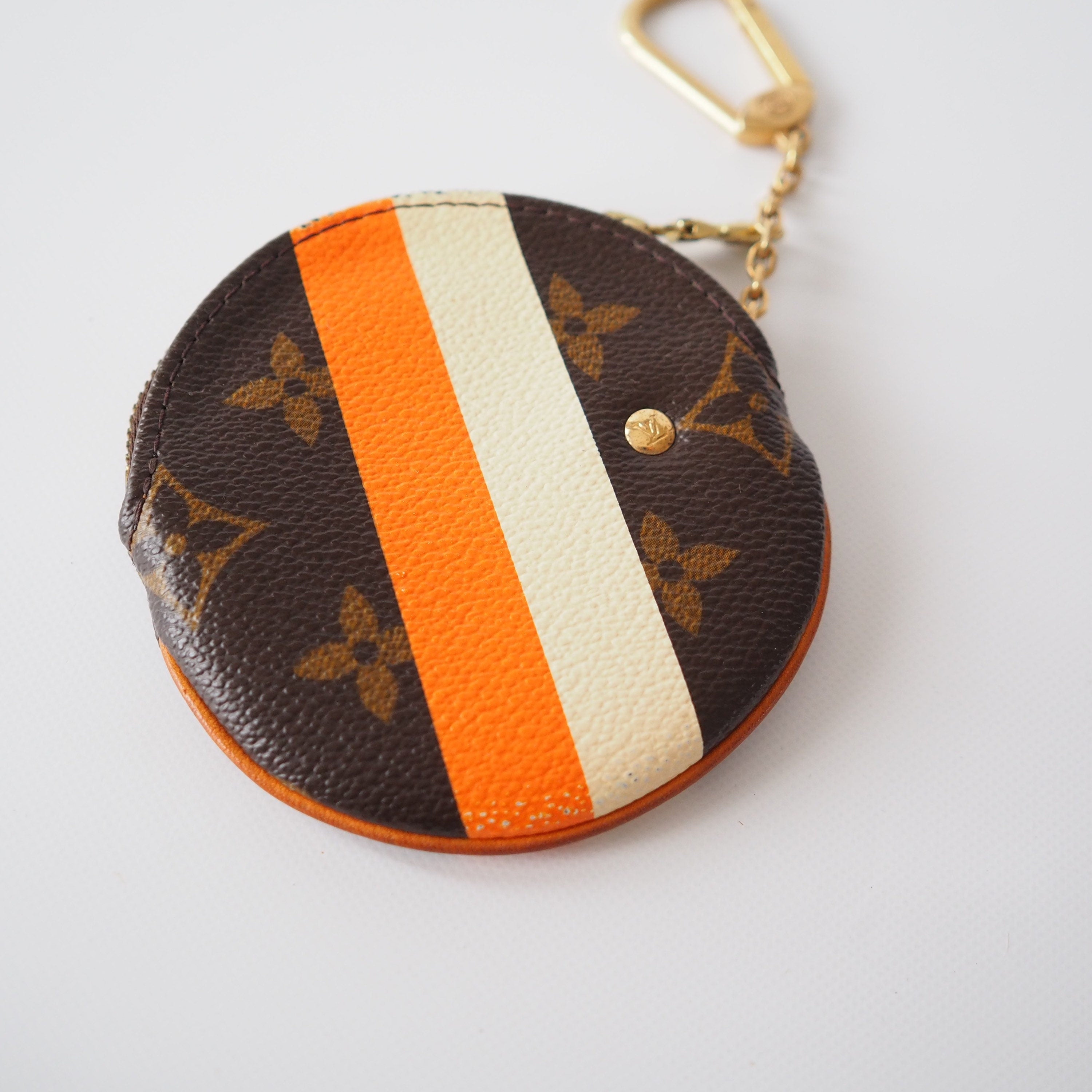 LOUIS VUITTON Porte Monnaie Round Coin Purse Groom Monogram M60037 Authentic