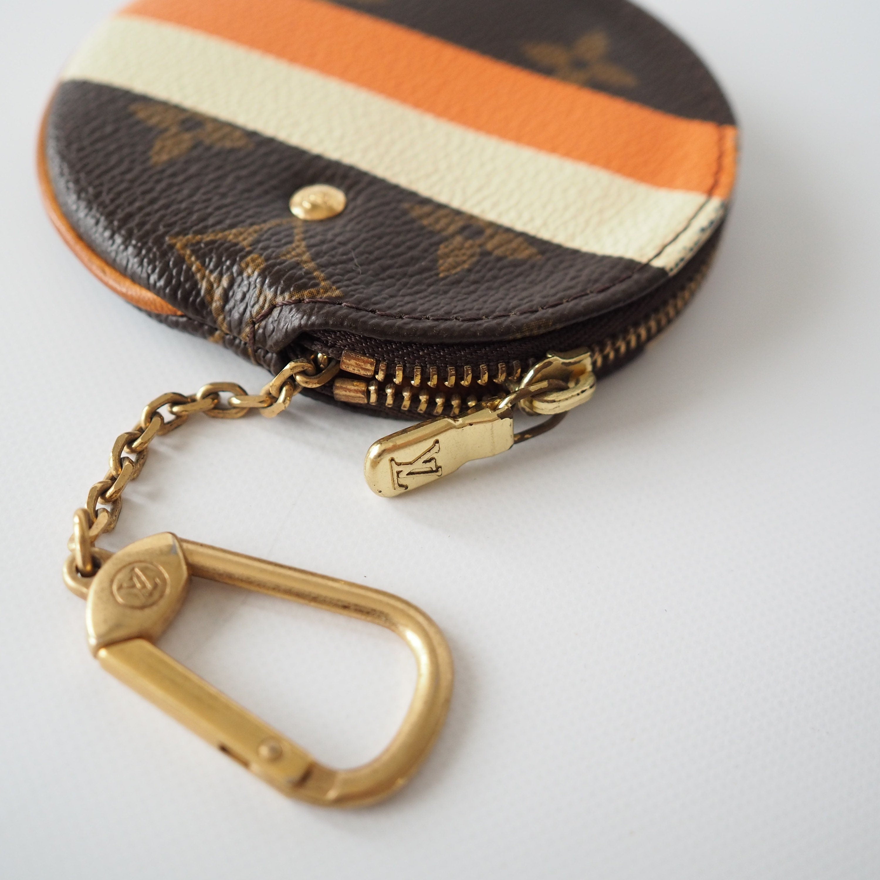 LOUIS VUITTON Porte Monnaie Round Coin Purse Groom Monogram M60037 Authentic