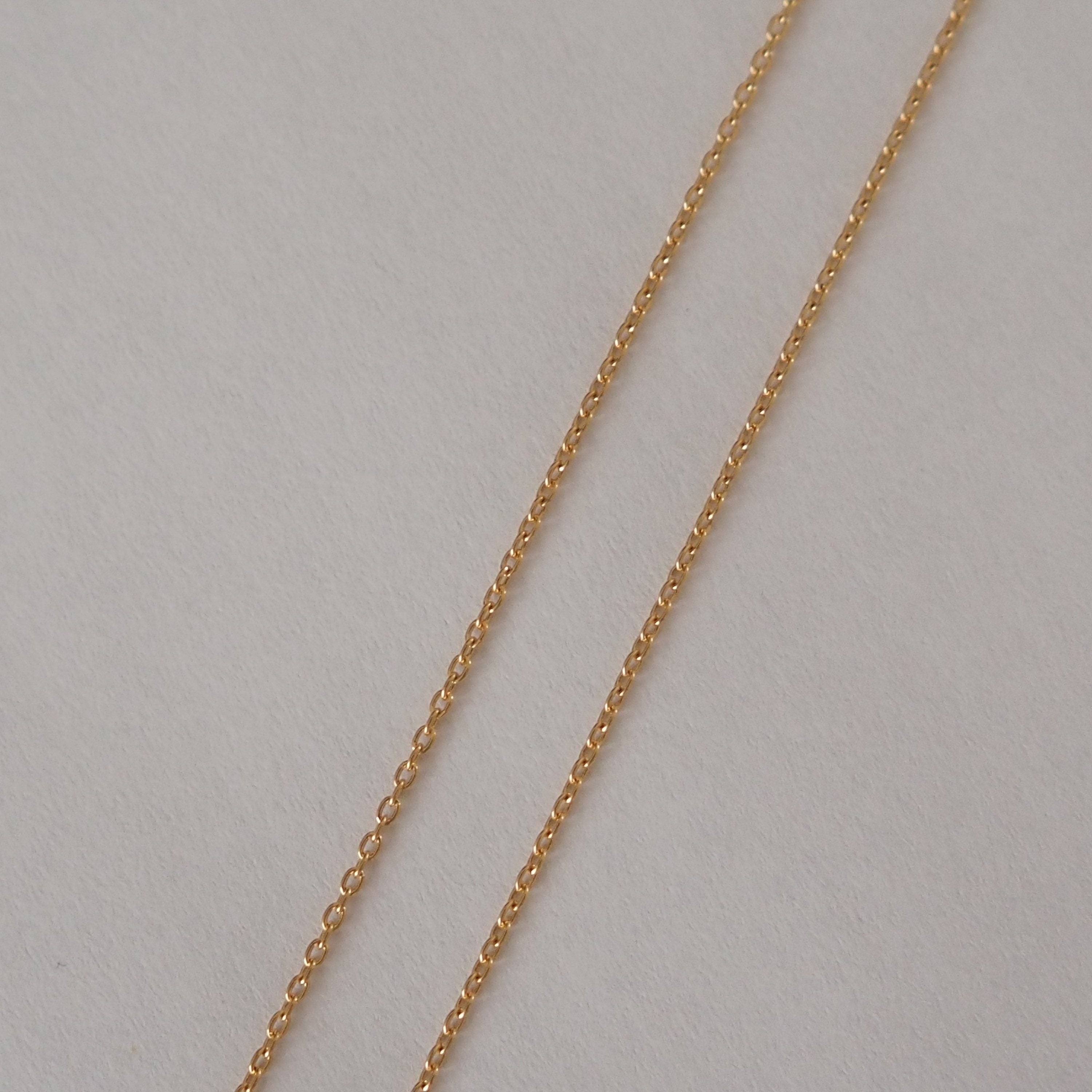 YSL Yves Saint Laurent Necklace K18 Gold Logo Vintage Authentic