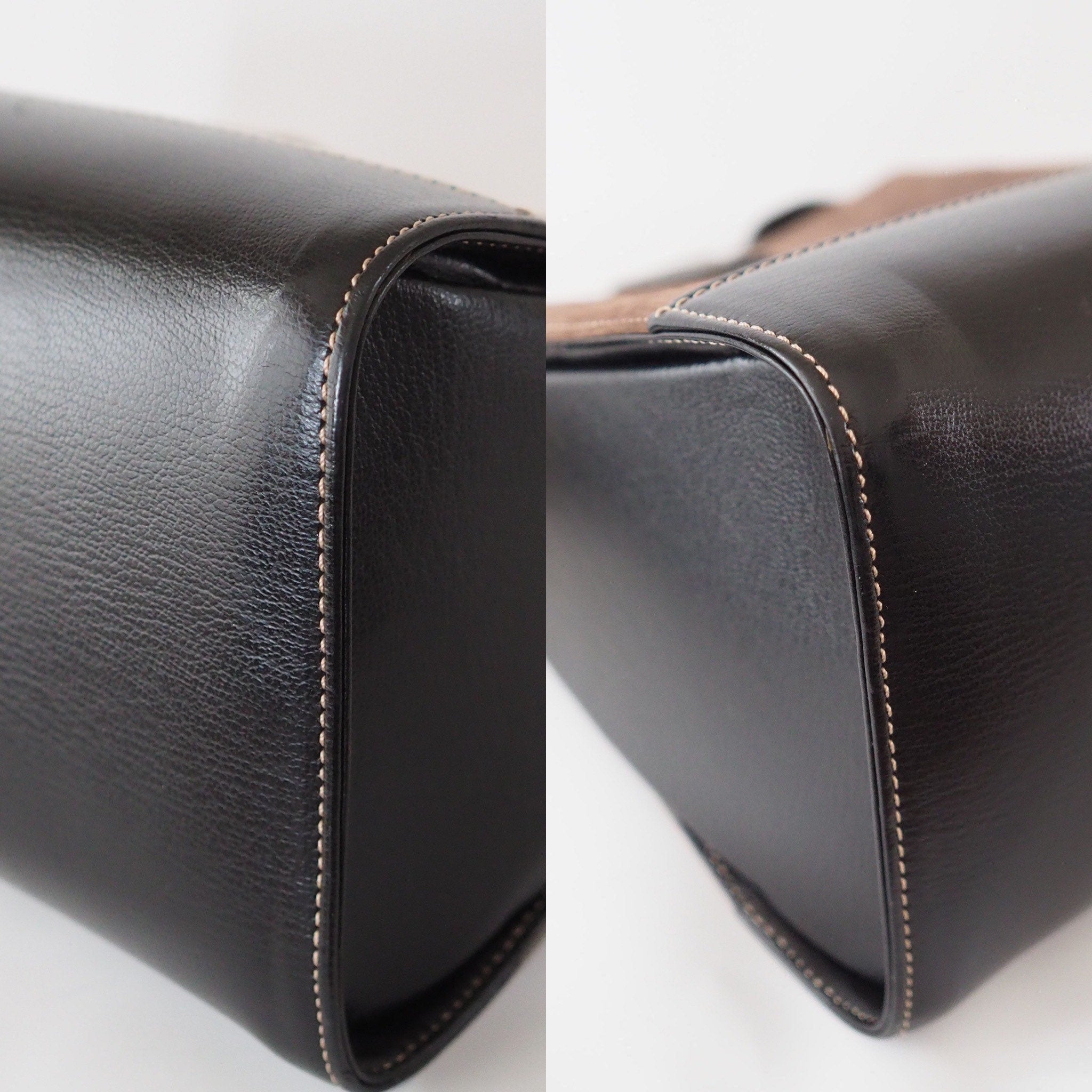 LOEWE VELAZQUEZ Twist Shoulder Bag Brown Vintage Authentic