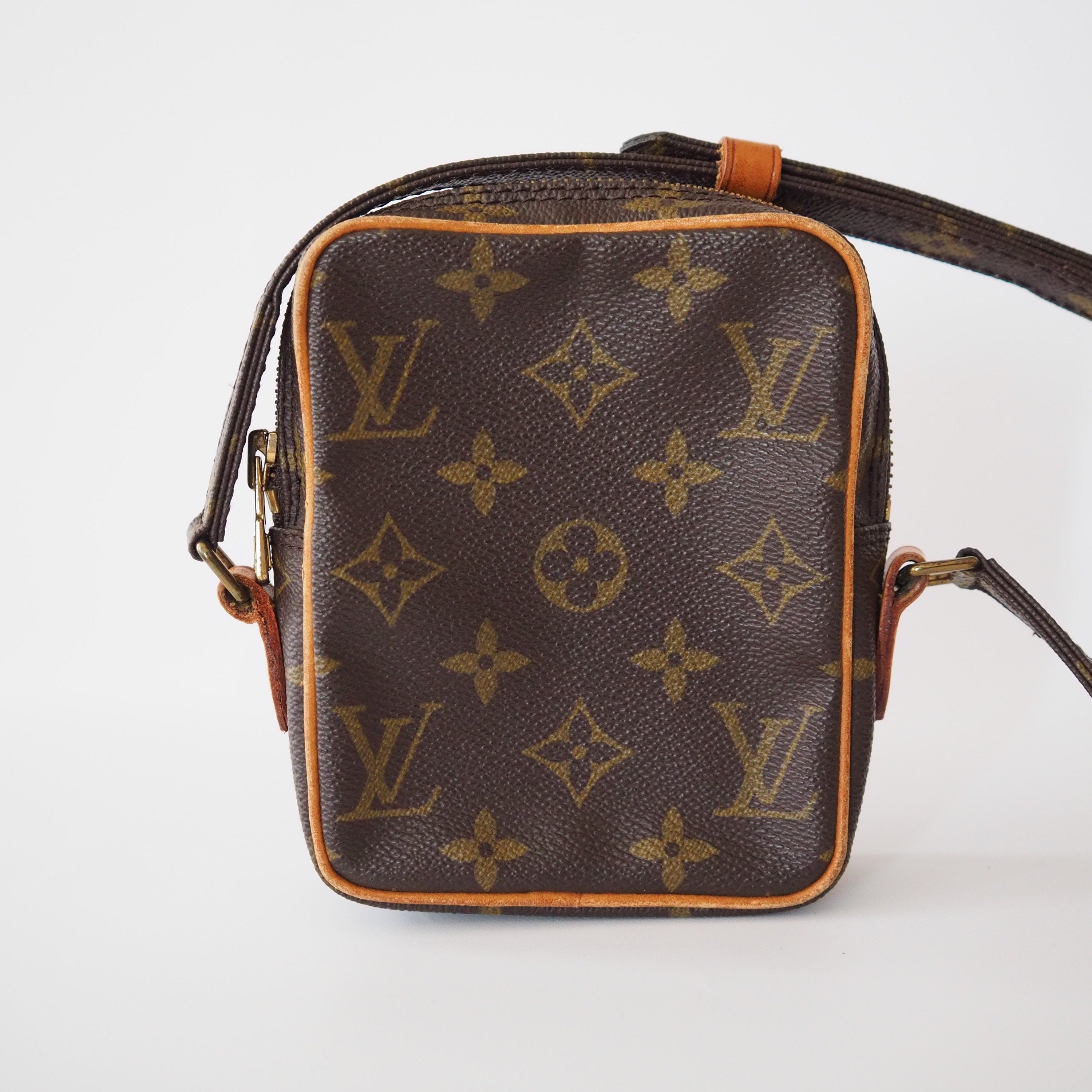 LOUIS VUITTON Shoulder Bag Mini Danube Browns Monogram vintage lv Authentic