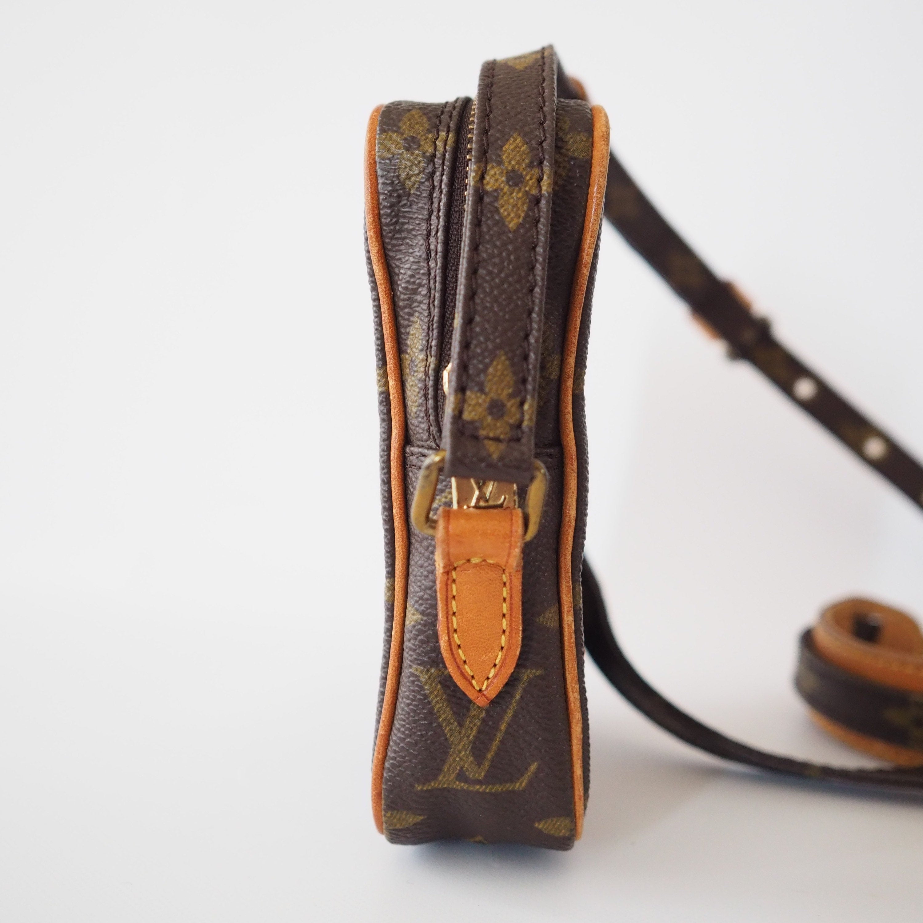 LOUIS VUITTON Shoulder Bag Mini Danube Browns Monogram vintage lv Authentic