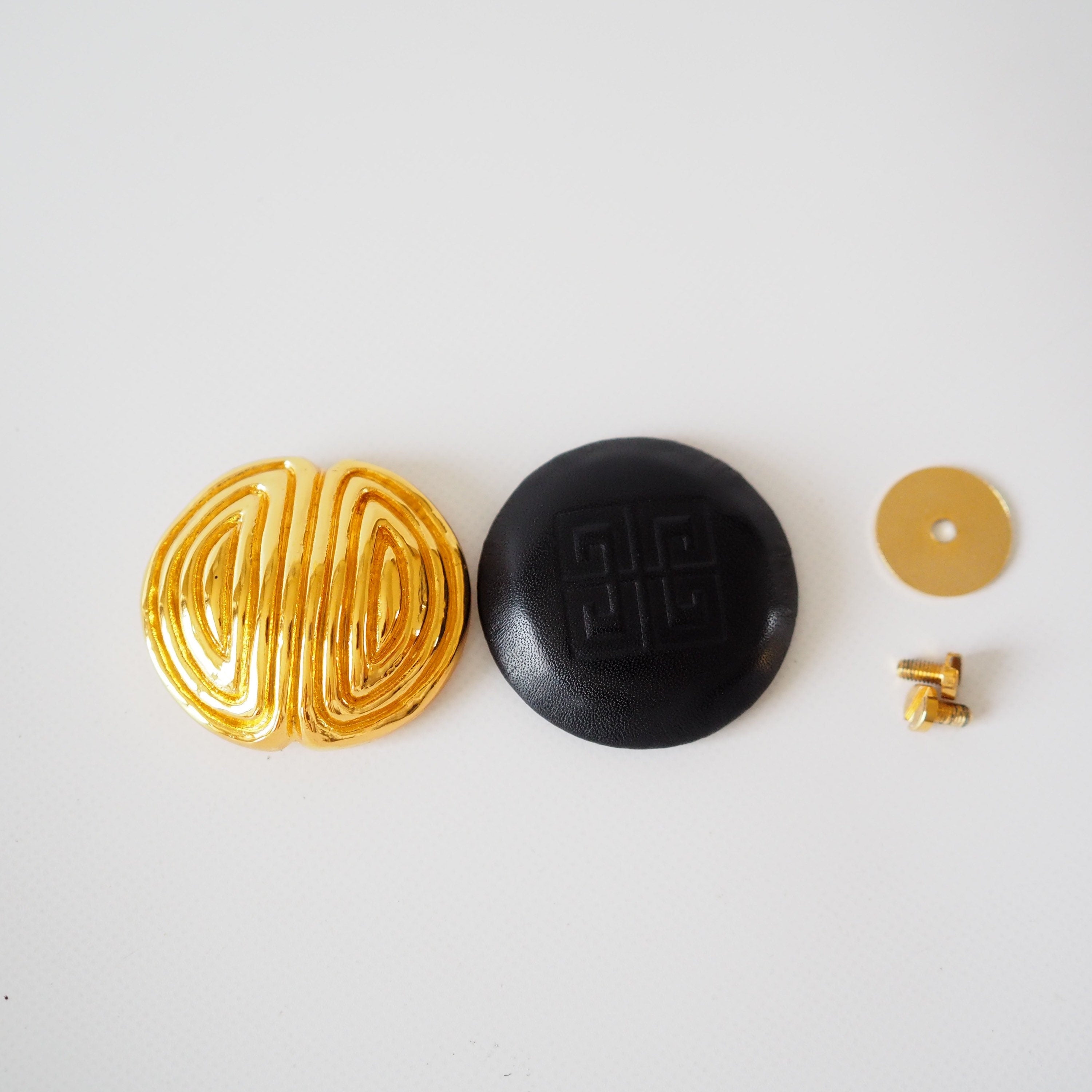 GIVENCHY Hand Shoulder Bag Leather Black Vintage Authentic