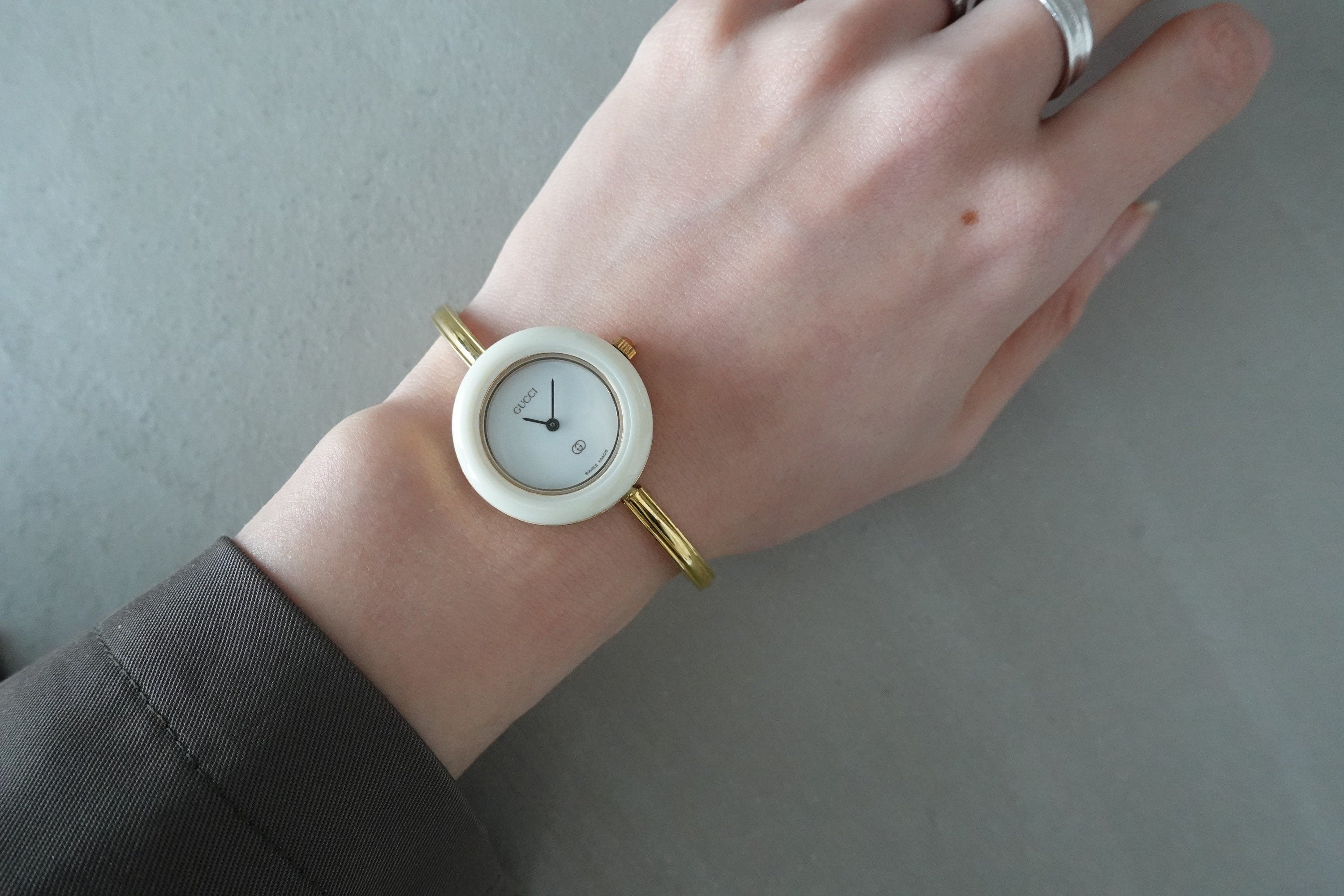 GUCCI Accessories Change Bezel 12 colors Bangle watch Wristwatch Gold