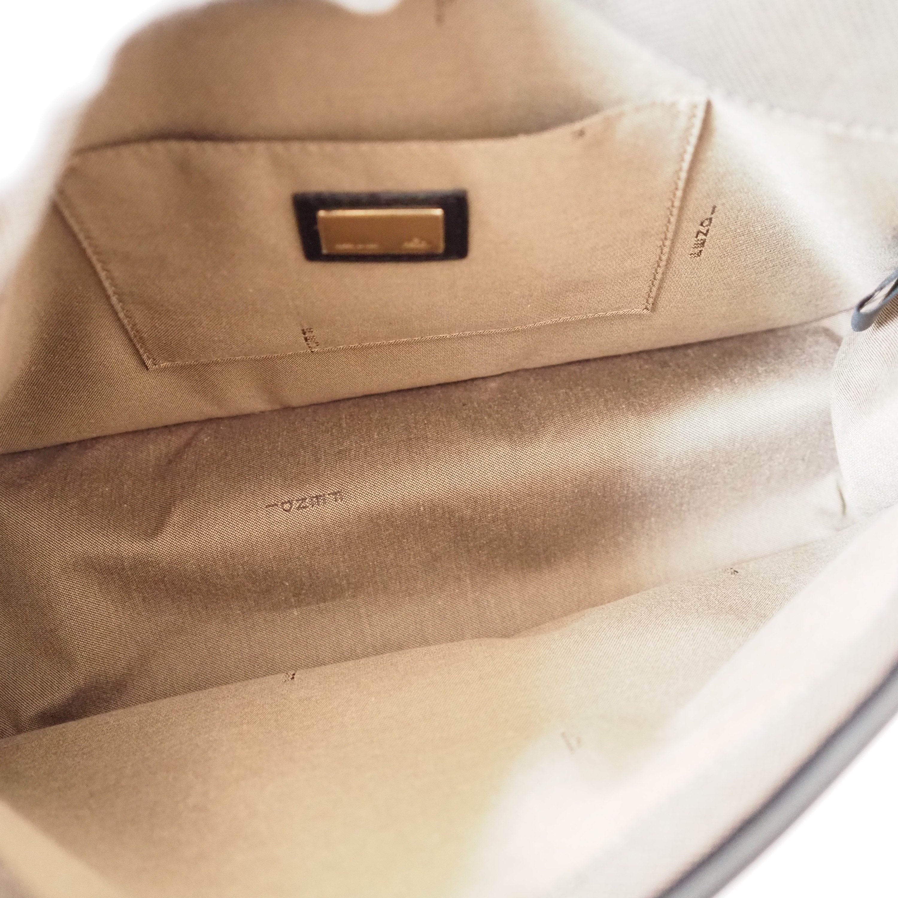 FENDI Mamma bucket Bag Zucca Canvas Leather Vintage Authentic