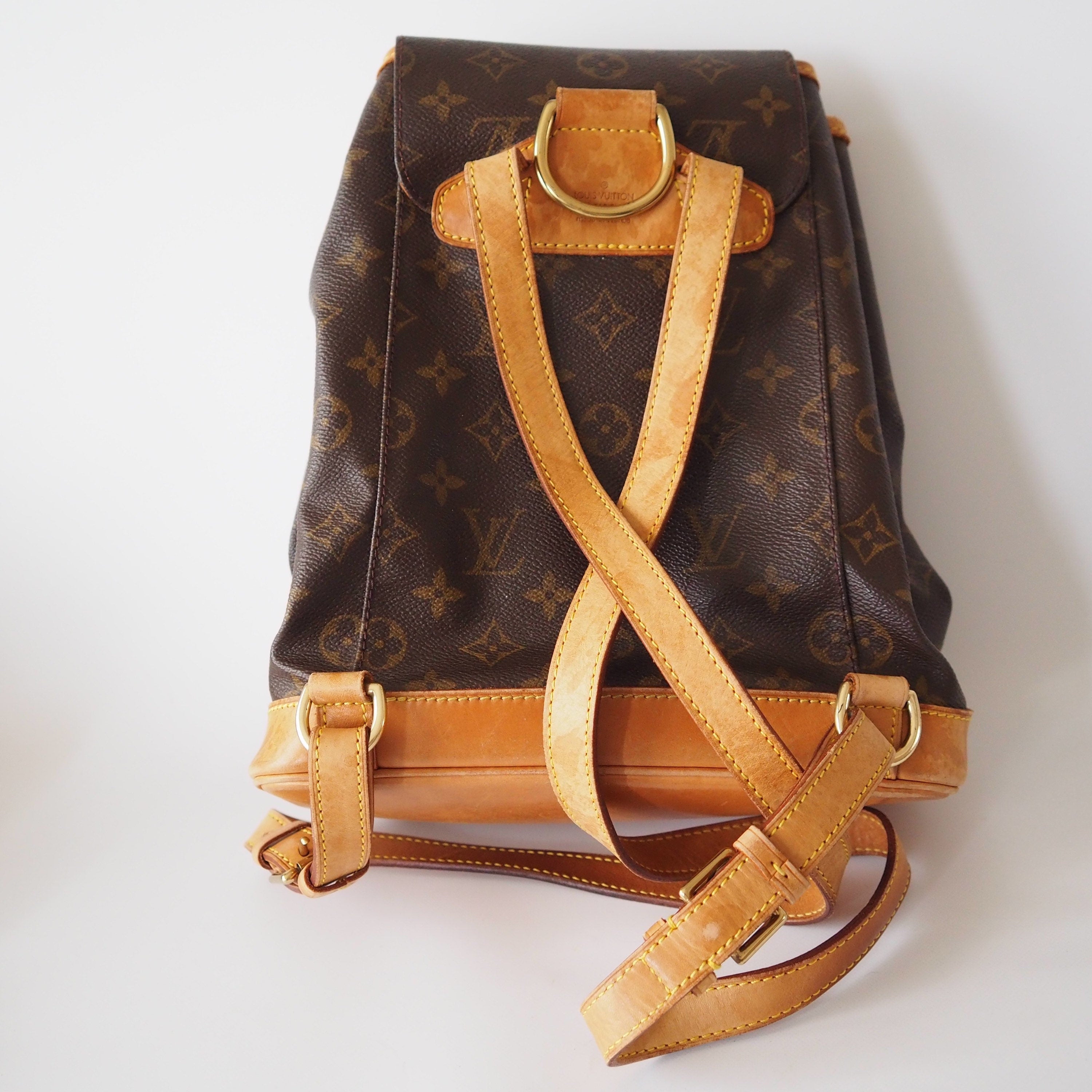 LOUIS VUITTON Montsouris MM Monogram Backpack Shoulder Bag Authentic