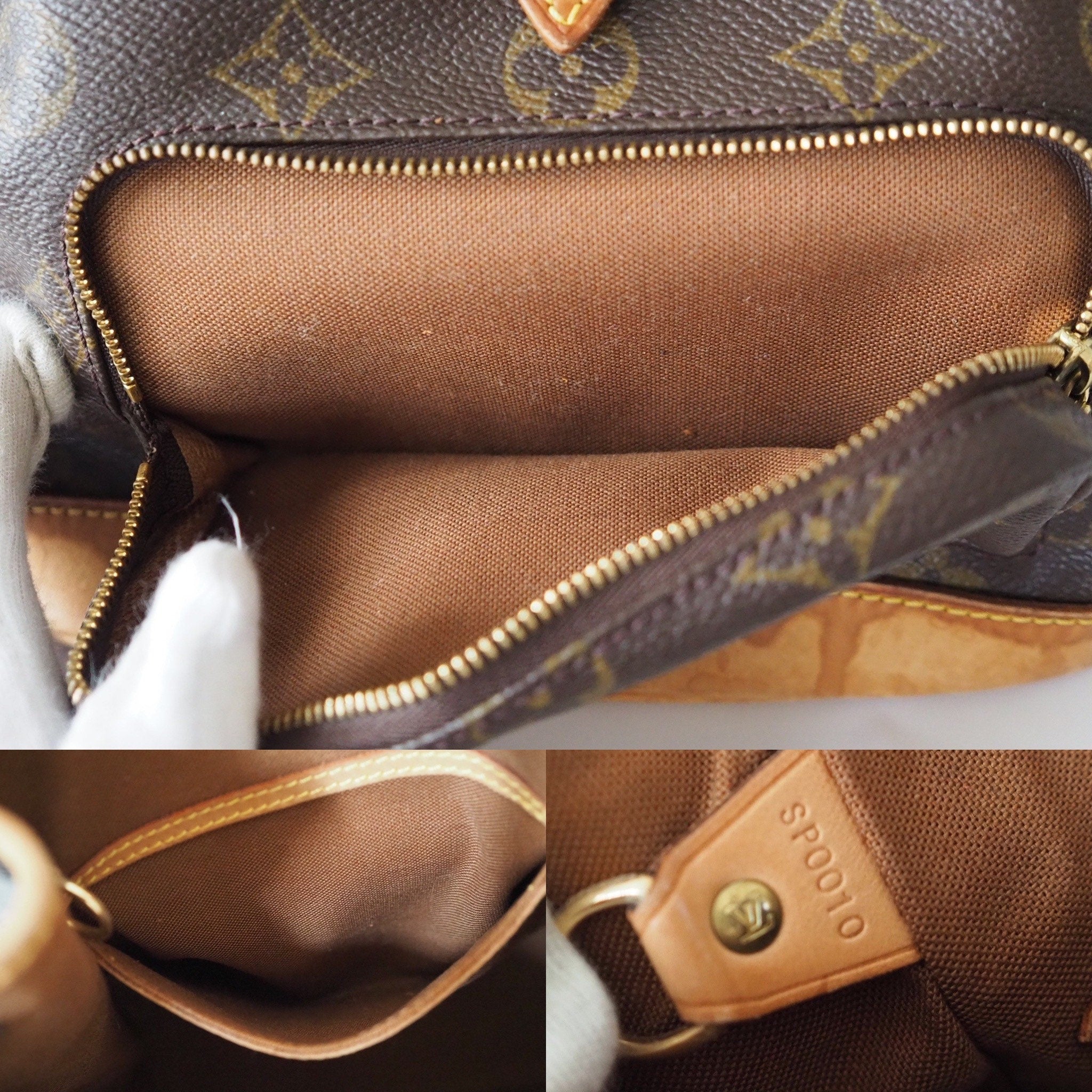 LOUIS VUITTON Montsouris MM Monogram Backpack Shoulder Bag Authentic