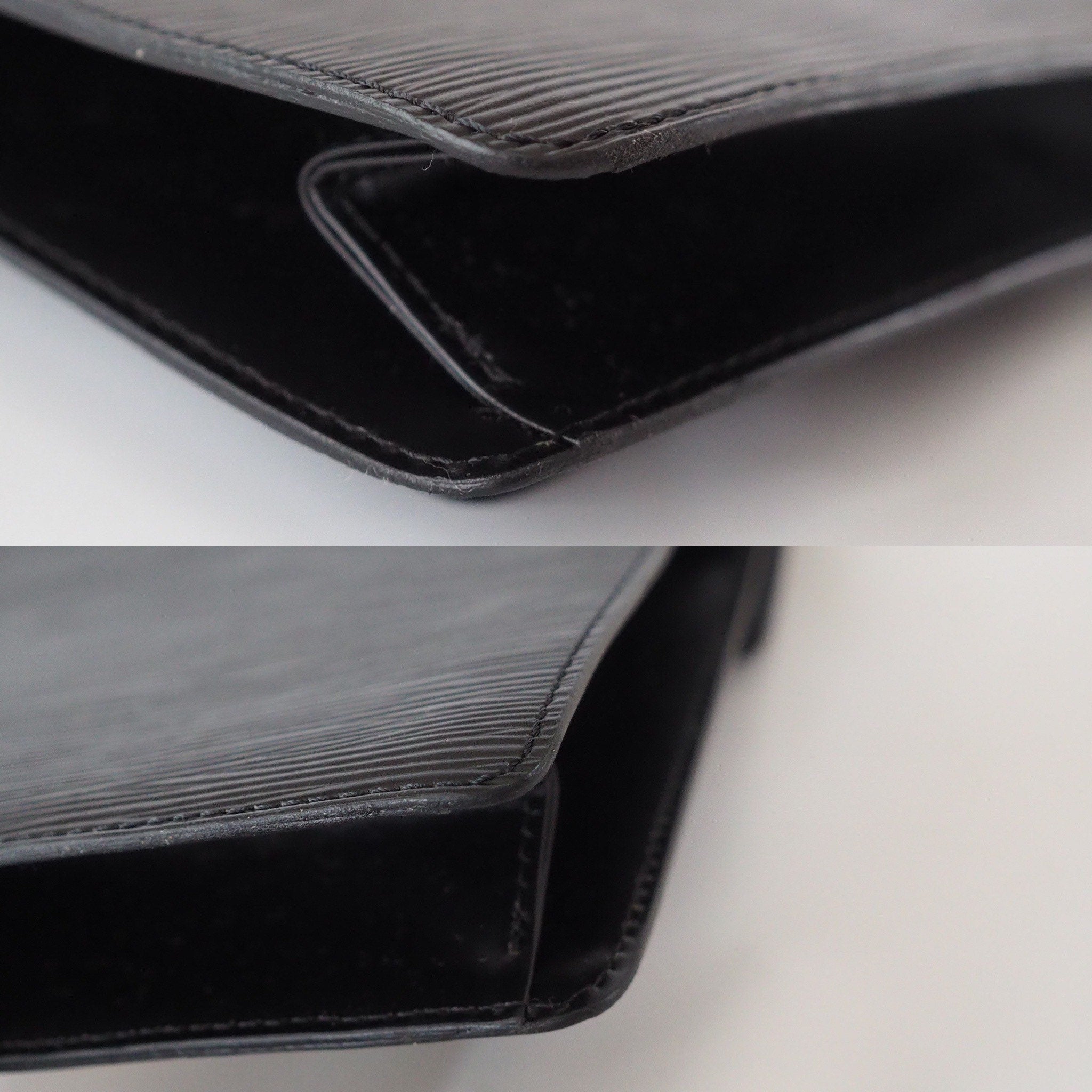 LOUIS VUITTON Epi Monceau 2way Hand Shoulder Bag Black Authentic