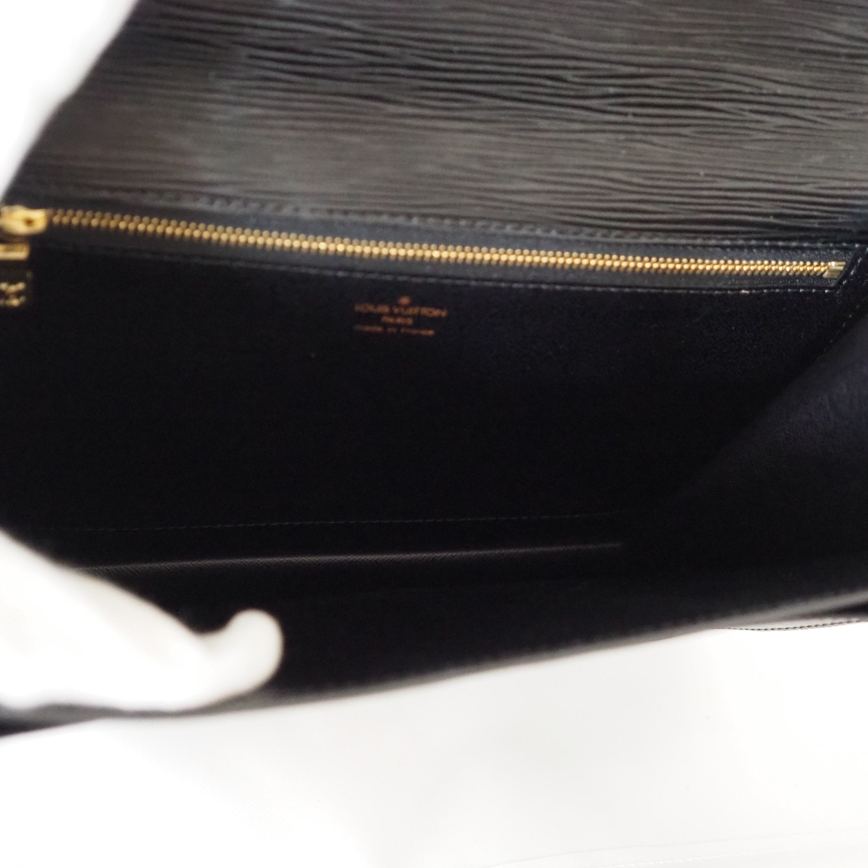 LOUIS VUITTON Epi Monceau 2way Hand Shoulder Bag Black Authentic