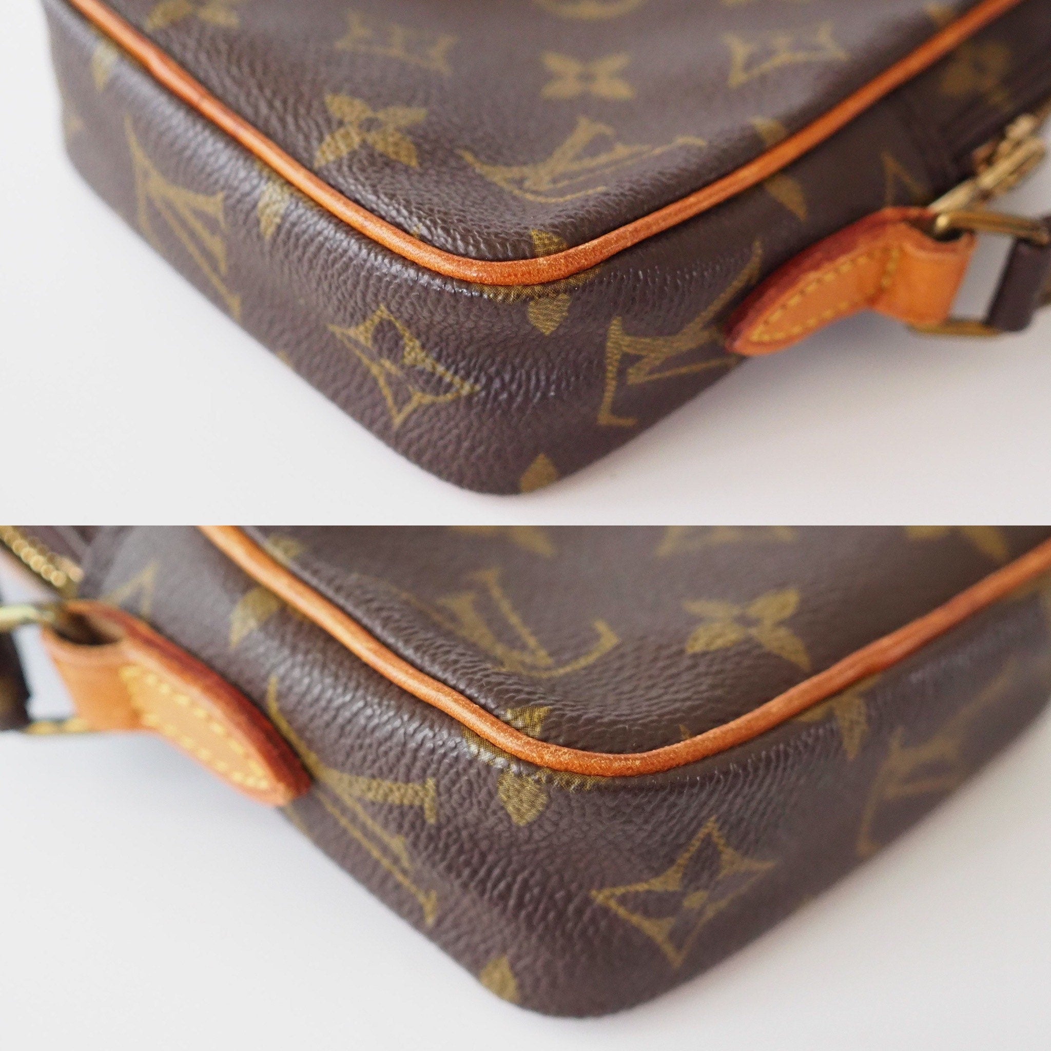 LOUIS VUITTON Shoulder Bag Mini Danube Browns Monogram vintage lv Authentic