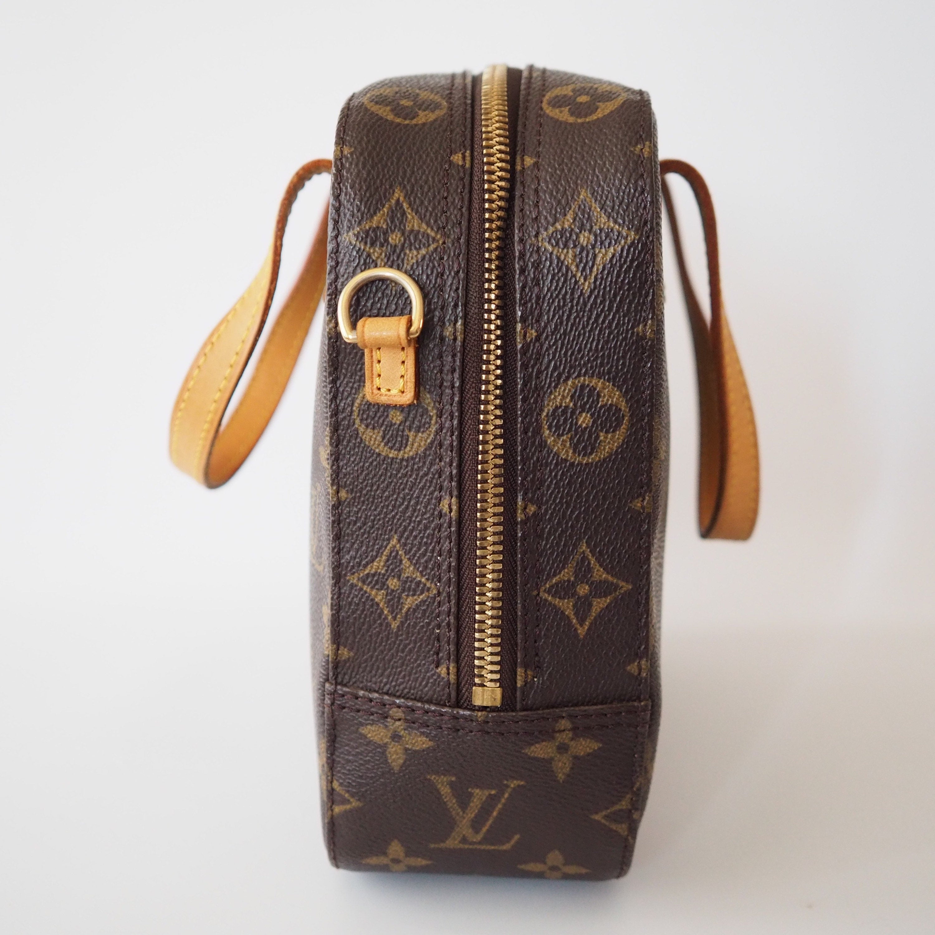 LOUIS VUITTON Monogram Spontini M47500 Shoulder Bag Brown Authentic