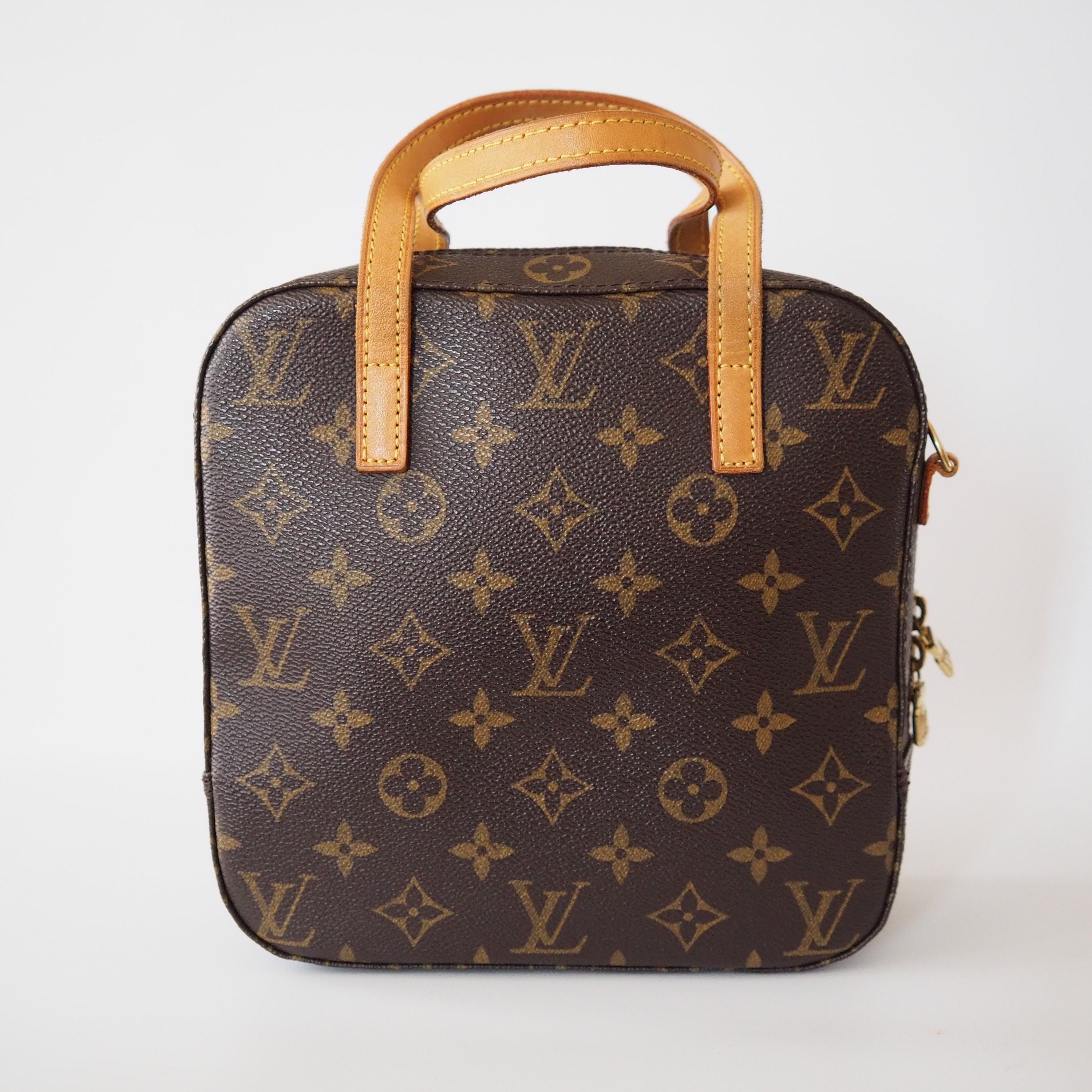 LOUIS VUITTON Monogram Spontini M47500 Shoulder Bag Brown Authentic