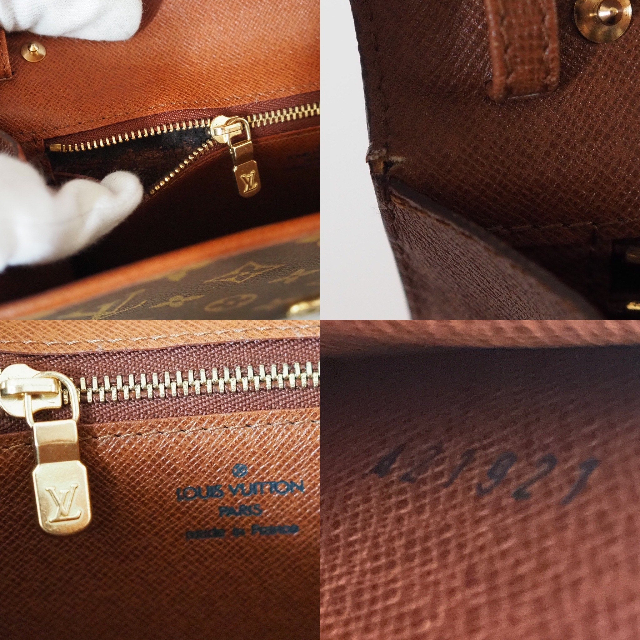 LOUIS VUITTON Monogram Bordeaux Shoulder Clutch Bag Brown Vintage lv Authentic