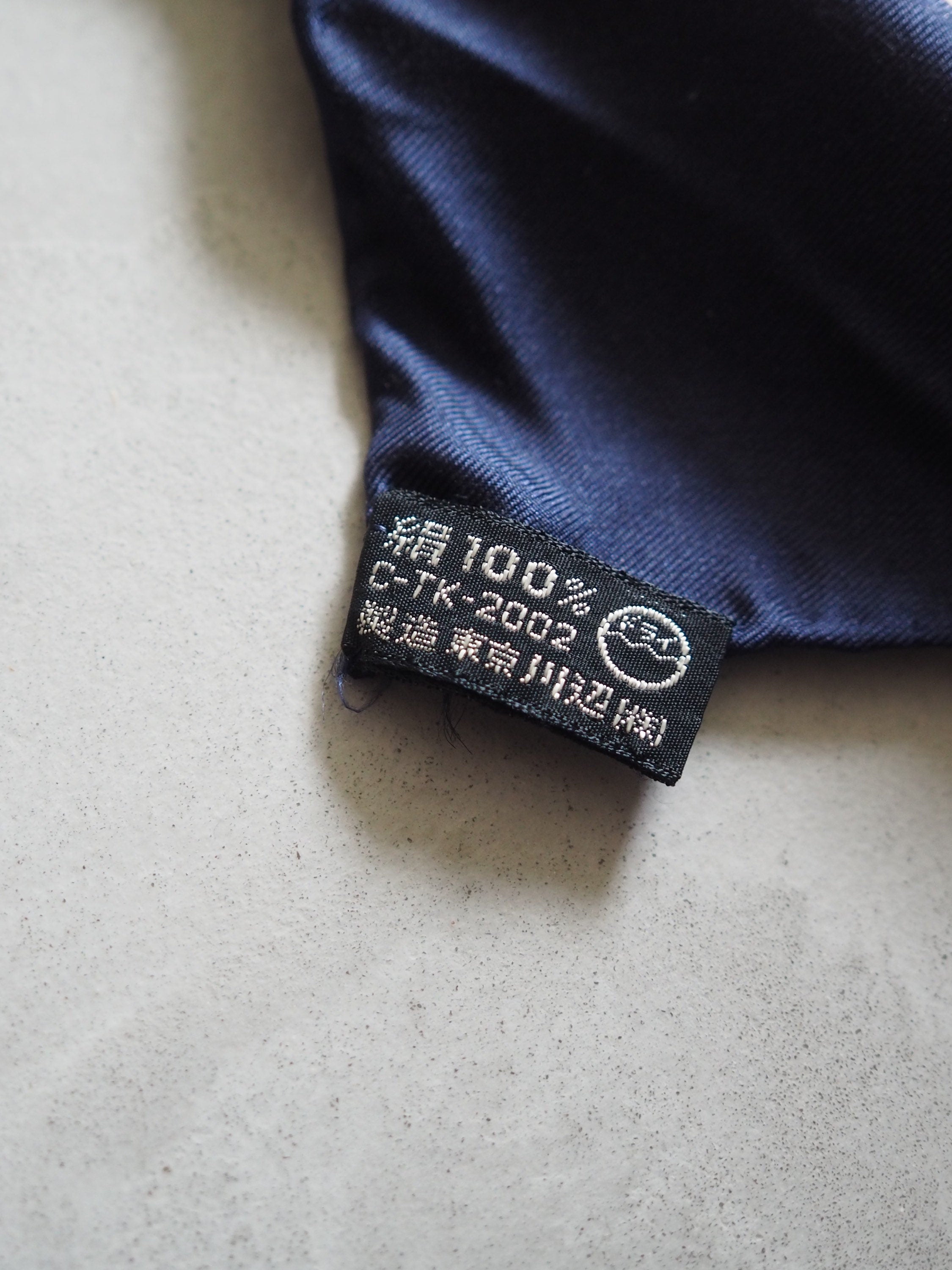 Yves Saint Laurent YSL Scarf Navy Orange Authentic