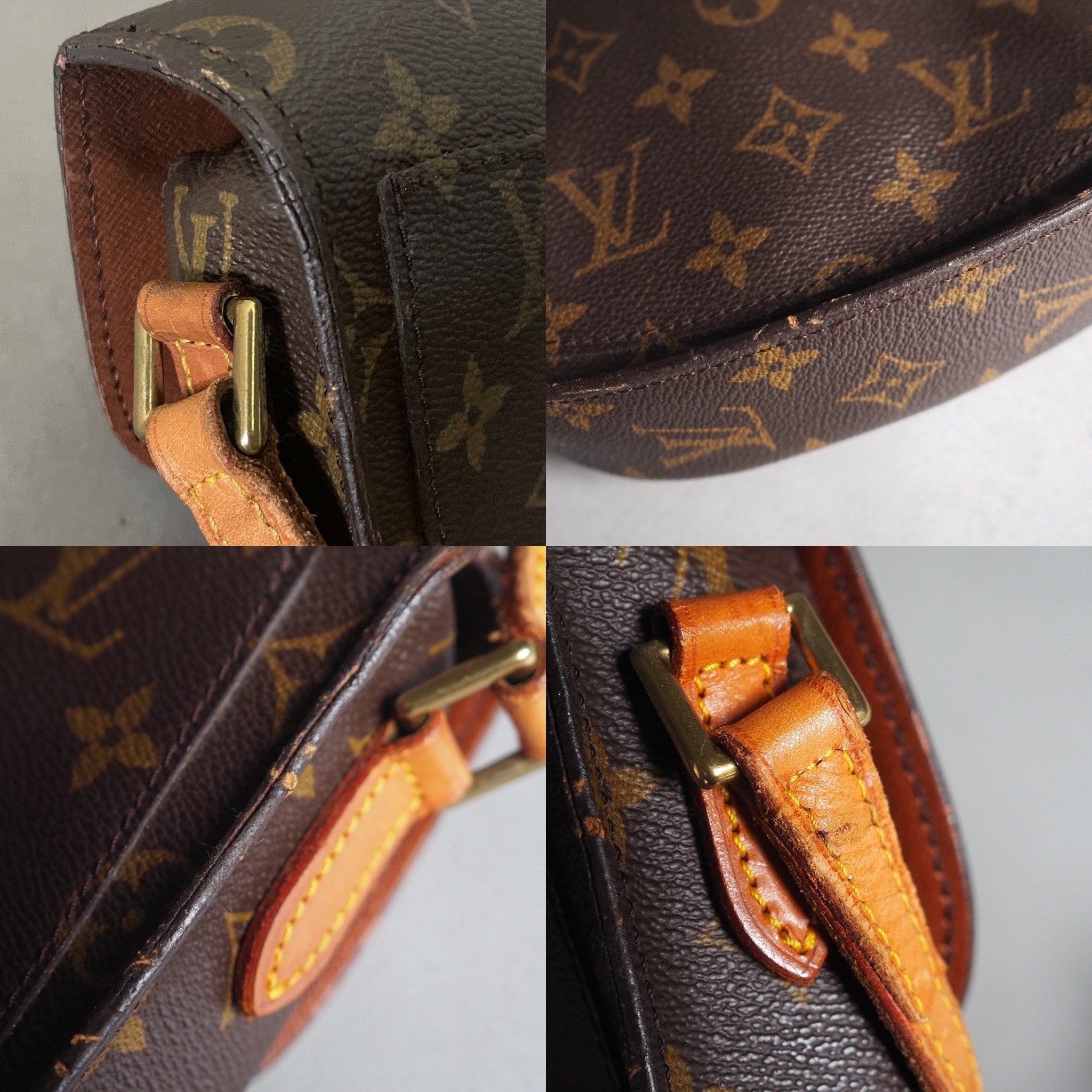 LOUIS VUITTON Monogram Saint Cloud PM Shoulder Bag lV Vintage Cross body Authentic