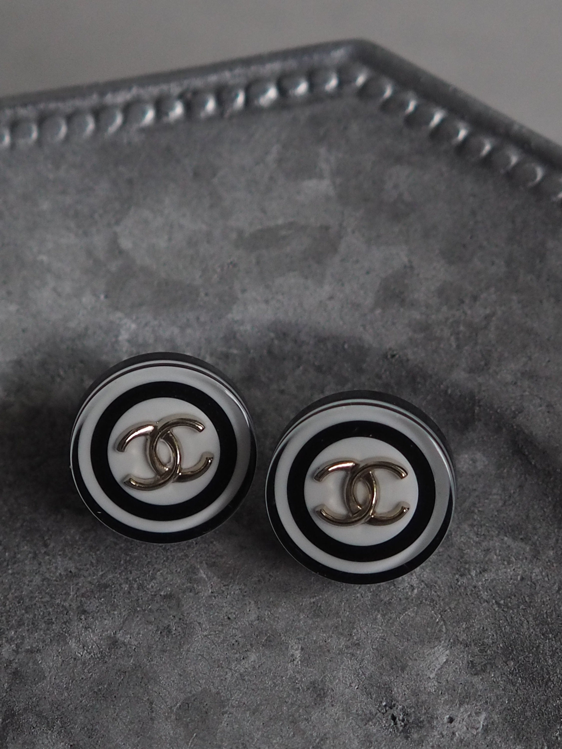 CHANEL COCO Mark Pierce Earrings Authentic Box