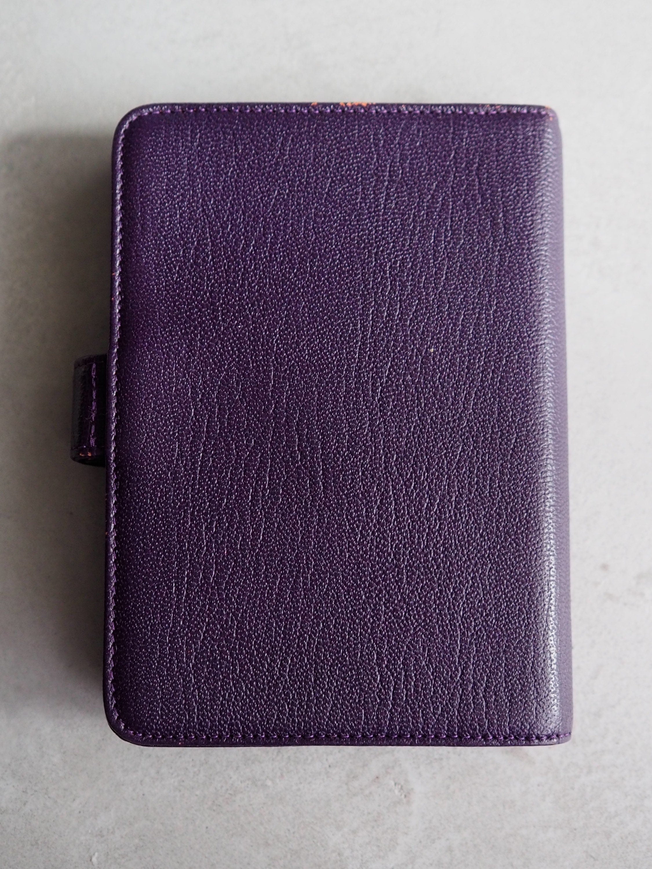 CHANEL COCO Leather 6 Ring Agenda Diary Purple Vintage