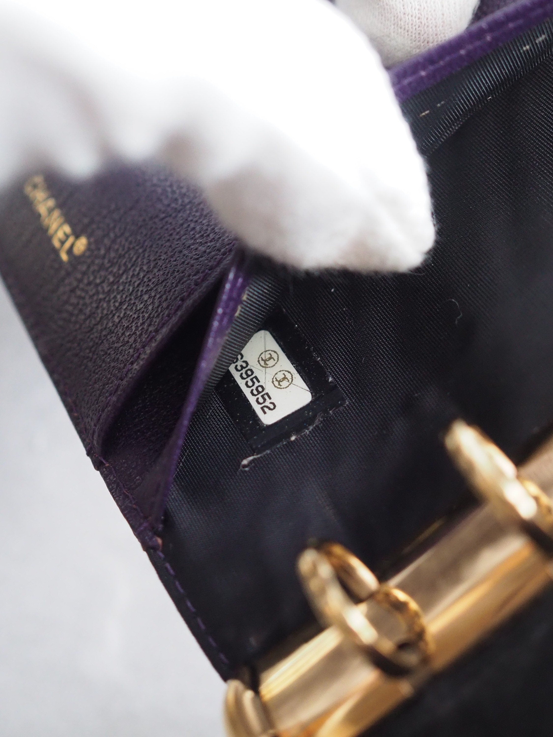 CHANEL COCO Leather 6 Ring Agenda Diary Purple Vintage