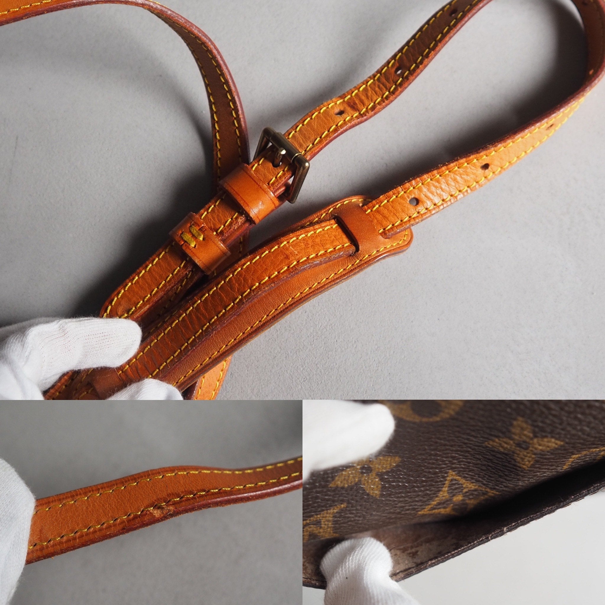 LOUIS VUITTON Monogram Saint Cloud PM Shoulder Bag lV Vintage Cross body Authentic