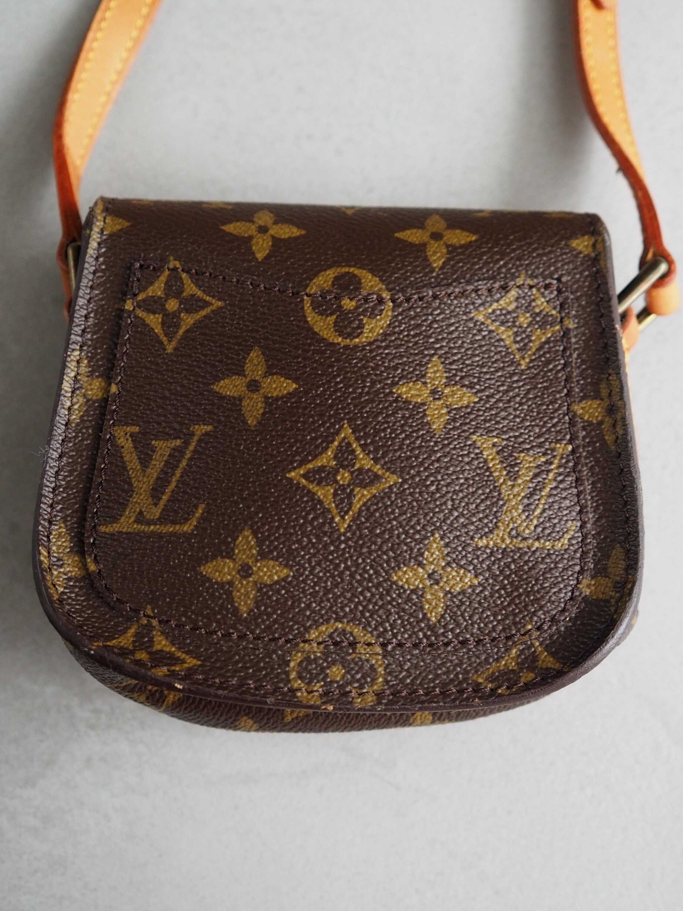 LOUIS VUITTON Monogram Bebe Saint Cloud Brown M5124 Shoulder Bag lV Vintage Cross body Authentic