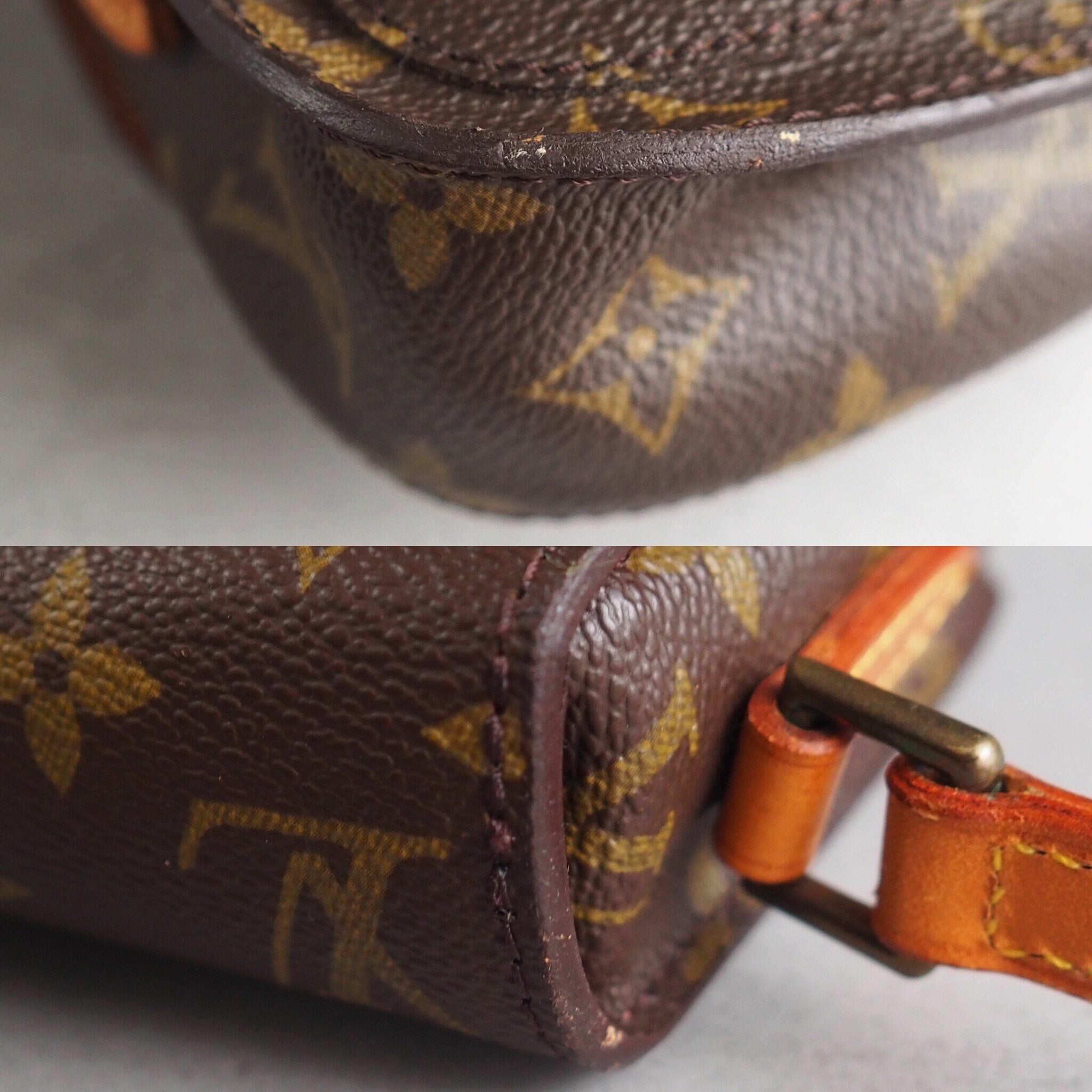 LOUIS VUITTON Monogram Bebe Saint Cloud Brown M5124 Shoulder Bag lV Vintage Cross body Authentic