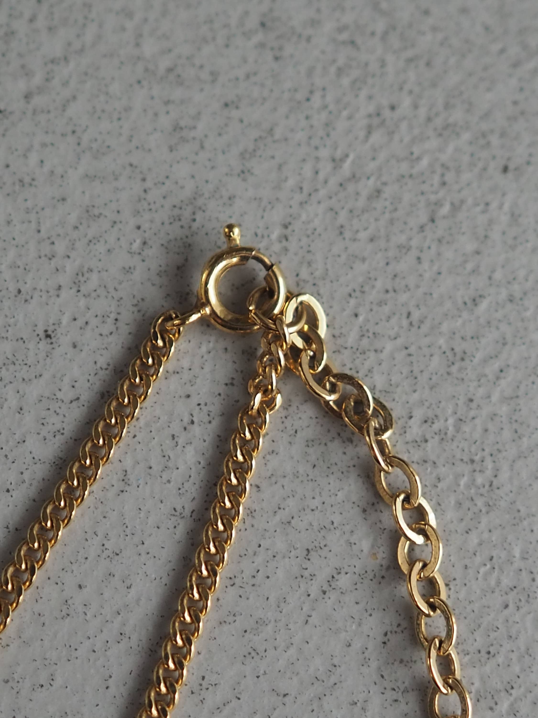 Christian Dior Necklace CD Logo Vintage Metal Gold Authentic