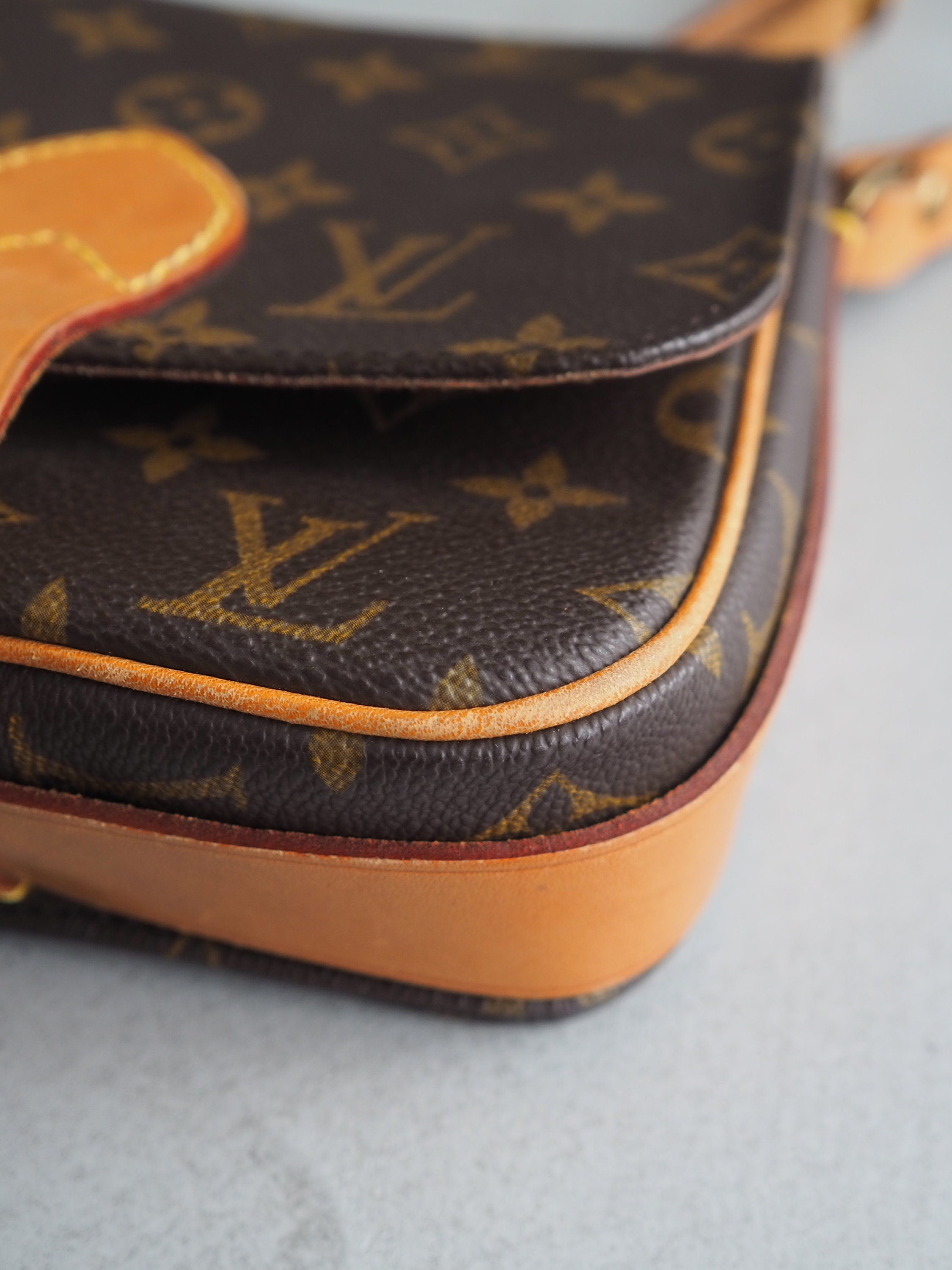 LOUIS VUITTON Monogram Mini Cartouchiere PM Shoulder bag Vintage Authentic