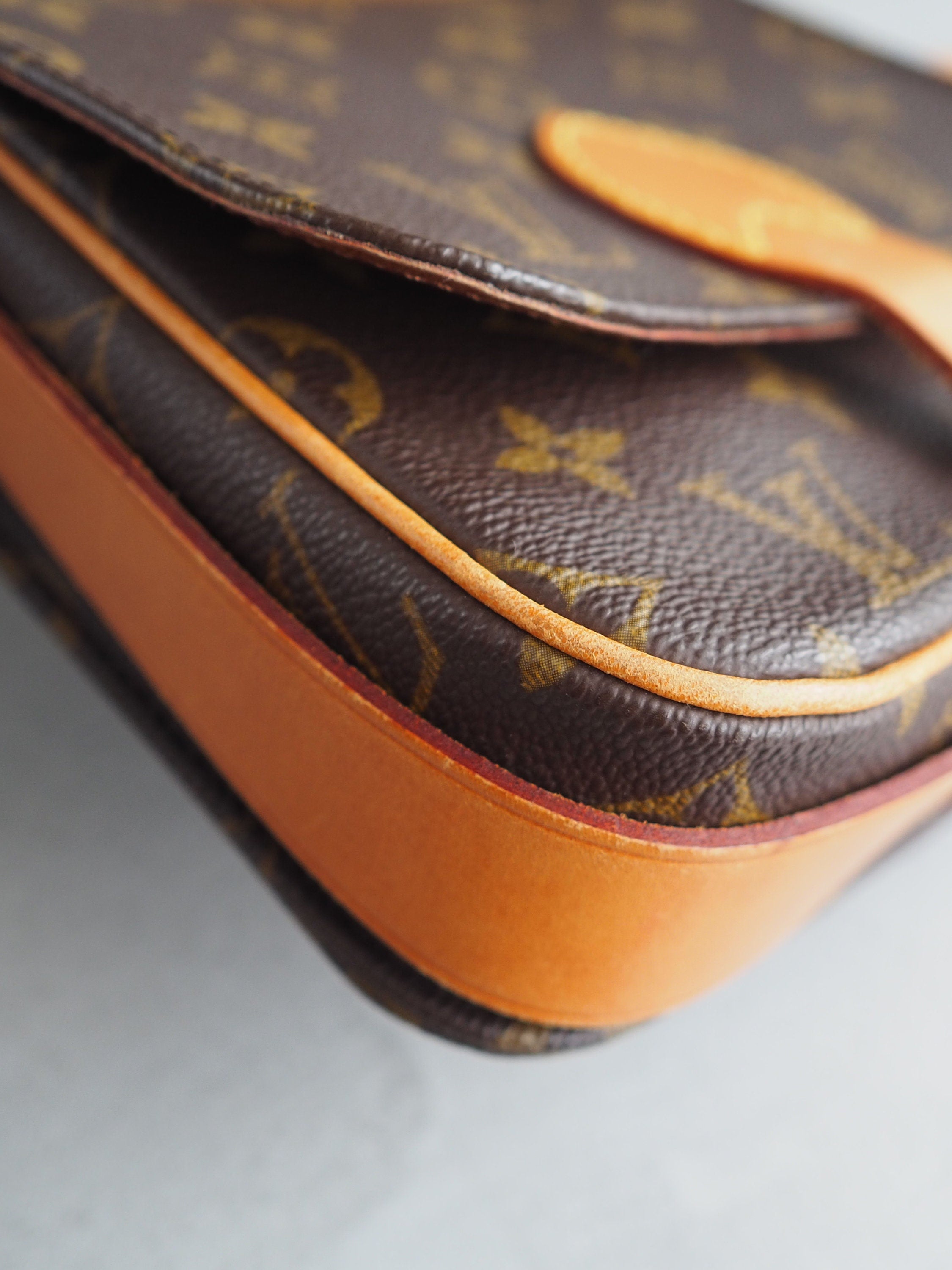 LOUIS VUITTON Monogram Mini Cartouchiere PM Shoulder bag Vintage Authentic