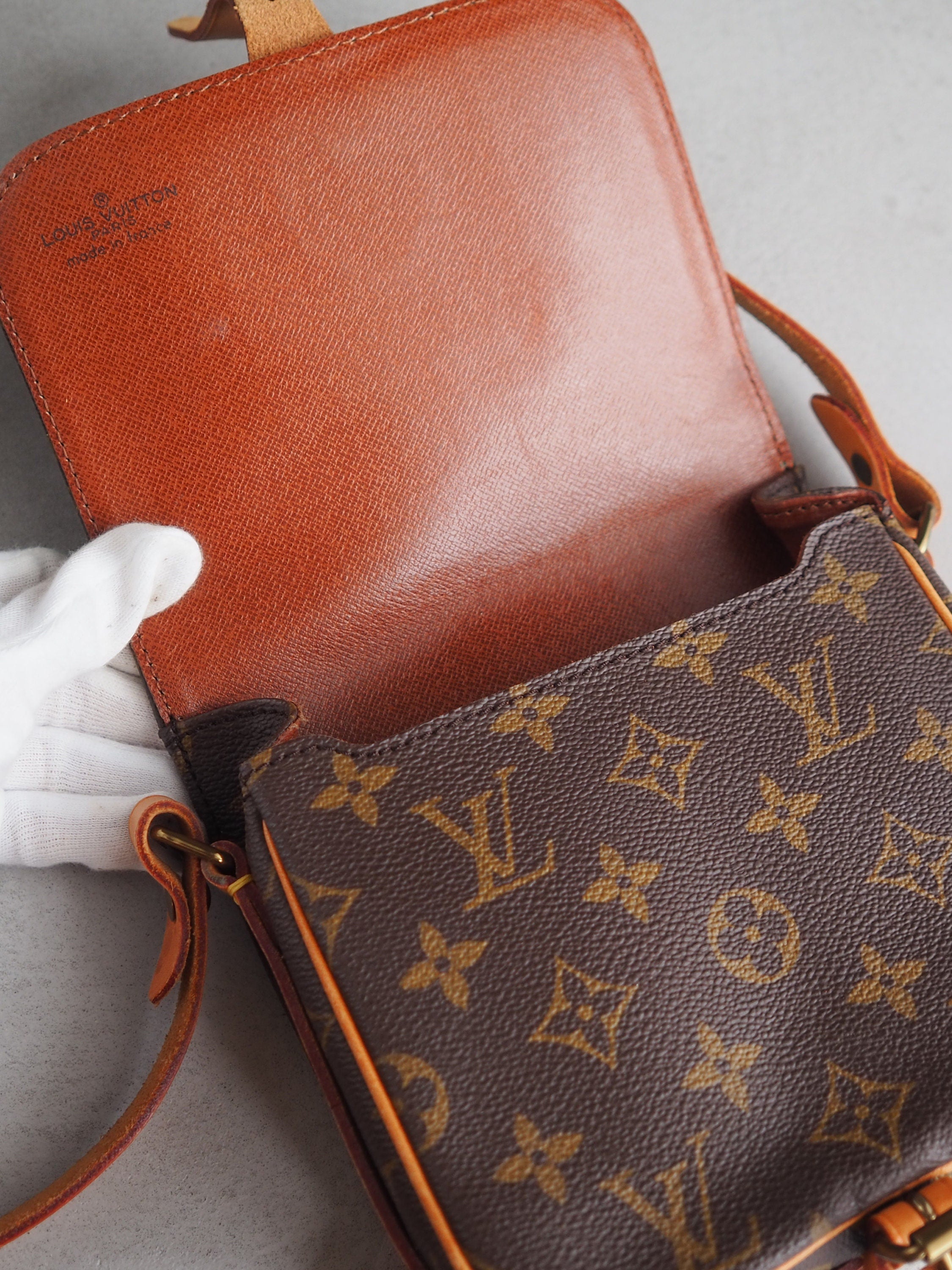 LOUIS VUITTON Monogram Mini Cartouchiere PM Shoulder bag Vintage Authentic