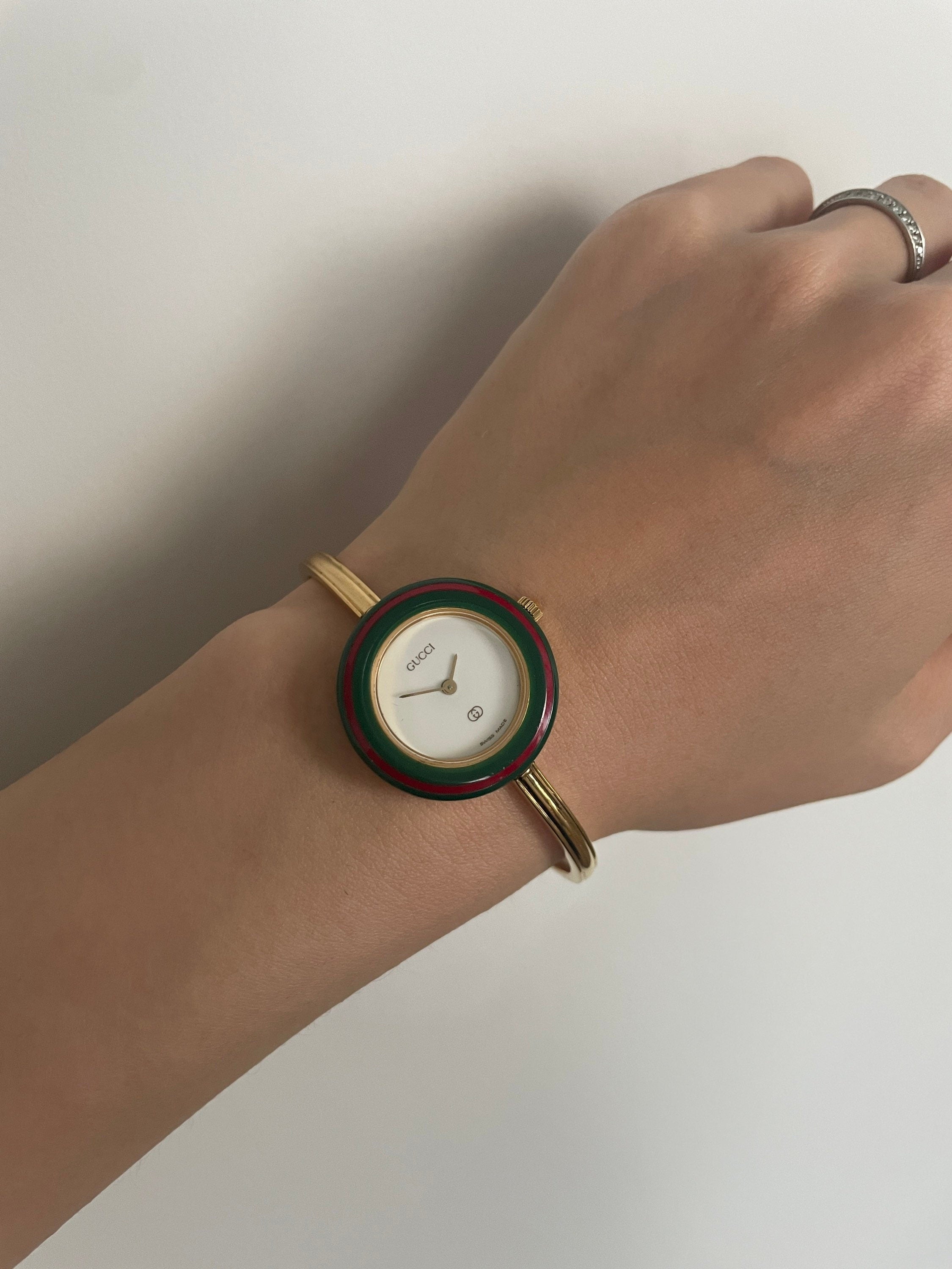 GUCCI Accessories Change Bezel 12 colors Bangle watch Wristwatch Gold