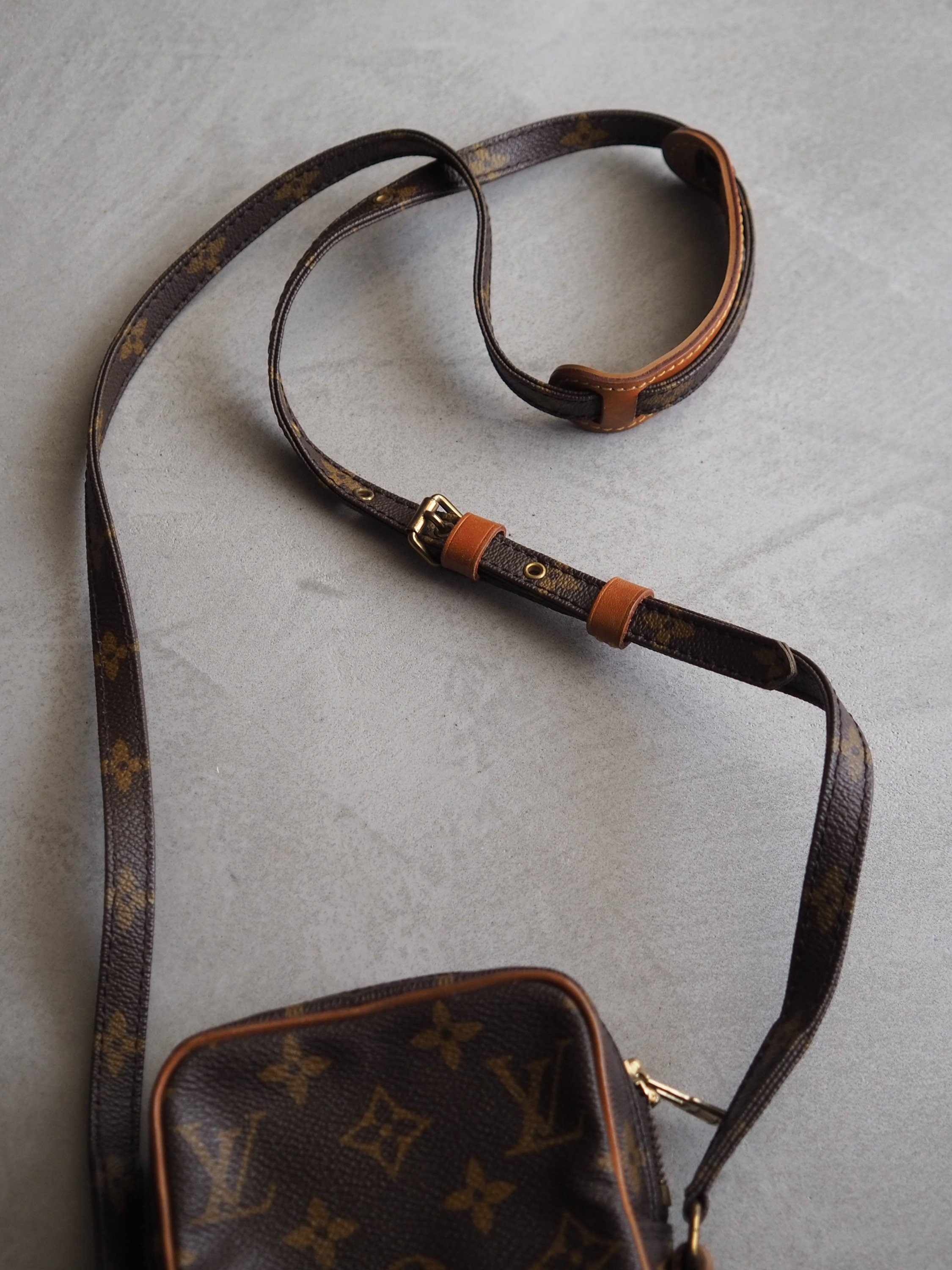 LOUIS VUITTON Shoulder Bag Mini Danube Browns Monogram vintage lv Authentic