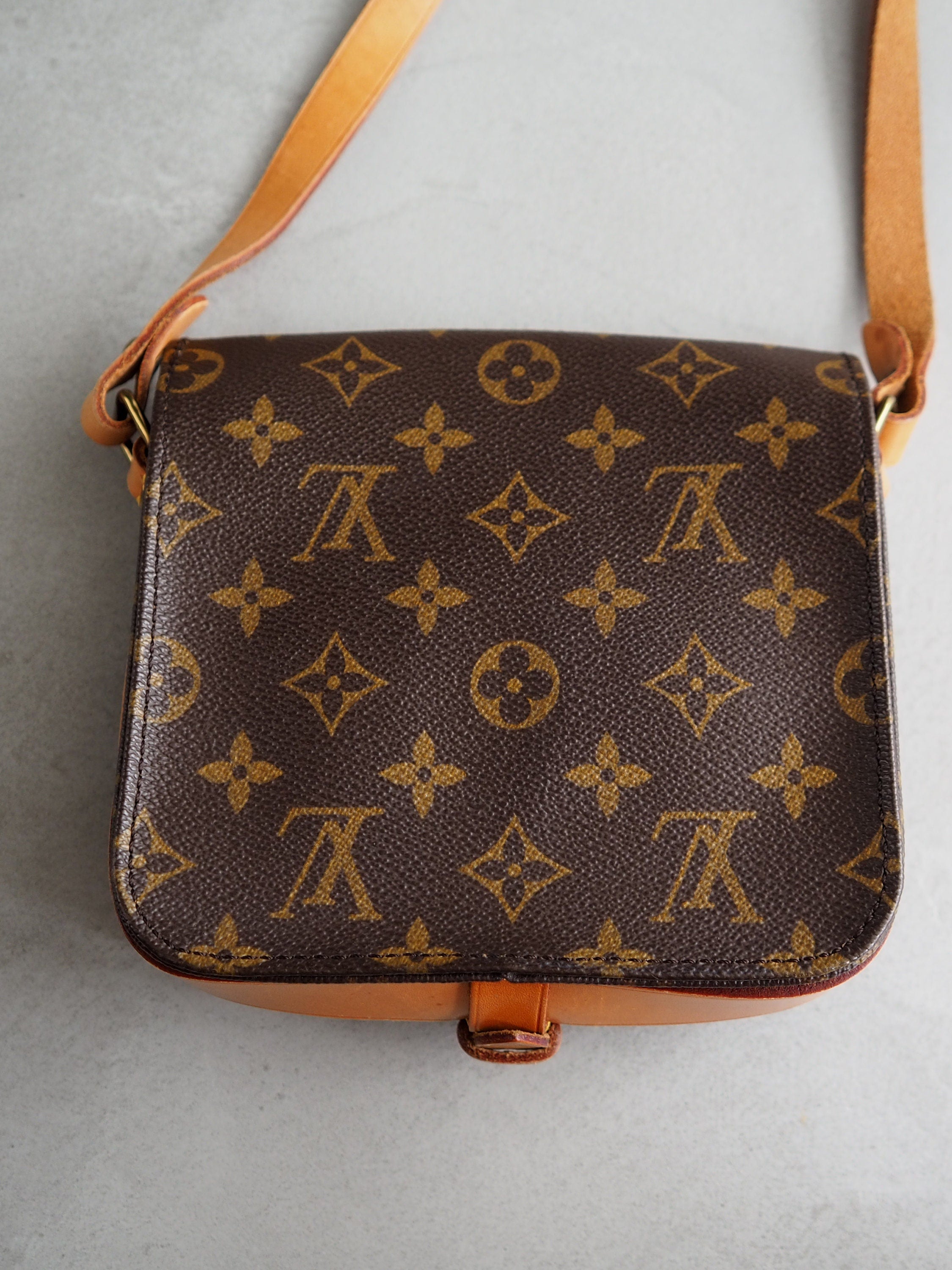 LOUIS VUITTON Monogram Mini Cartouchiere PM Shoulder bag Vintage Authentic
