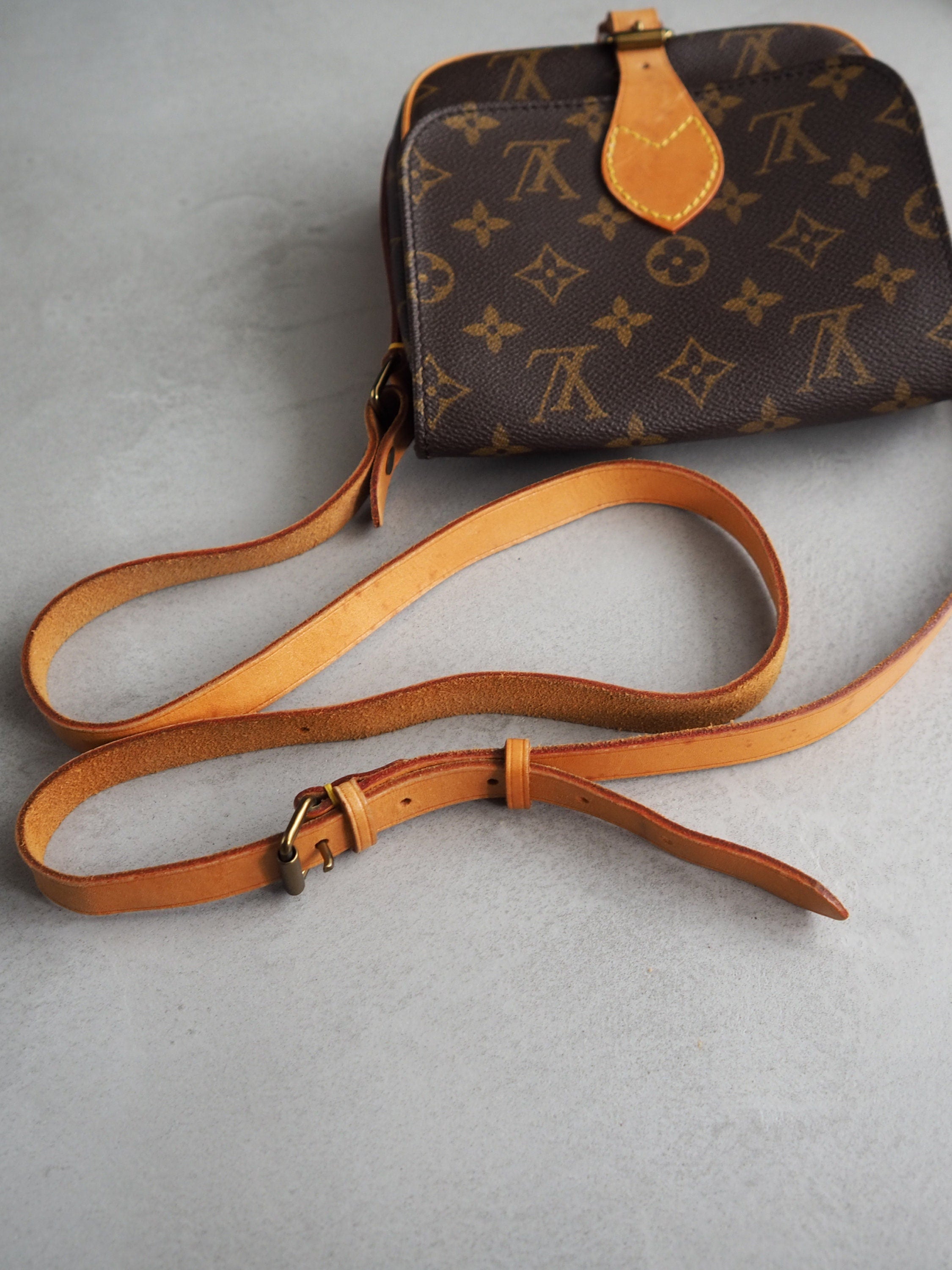 LOUIS VUITTON Monogram Mini Cartouchiere PM Shoulder bag Vintage Authentic