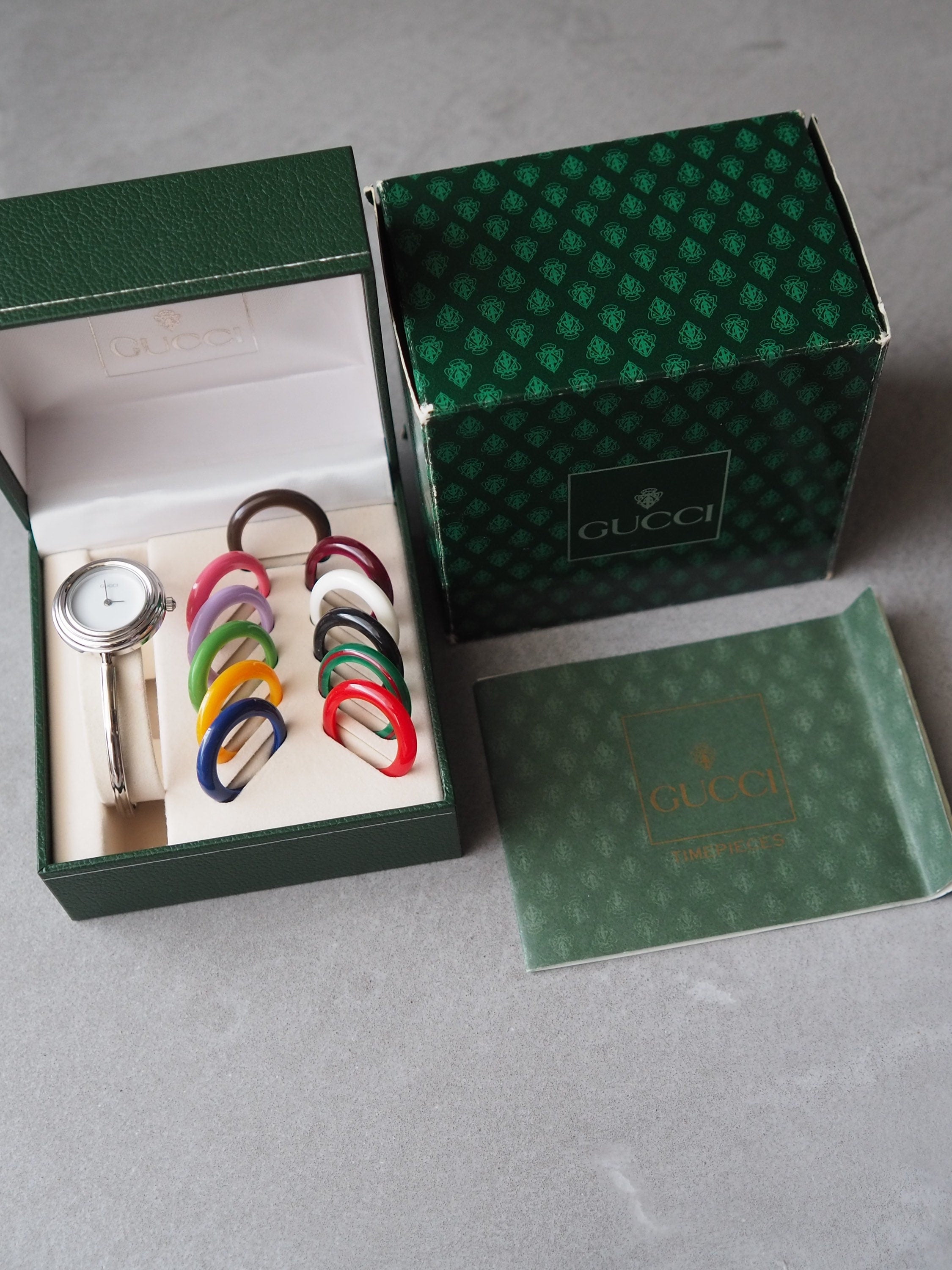 GUCCI Accessories Change Bezel 12 colors Bangle watch Wristwatch Silver