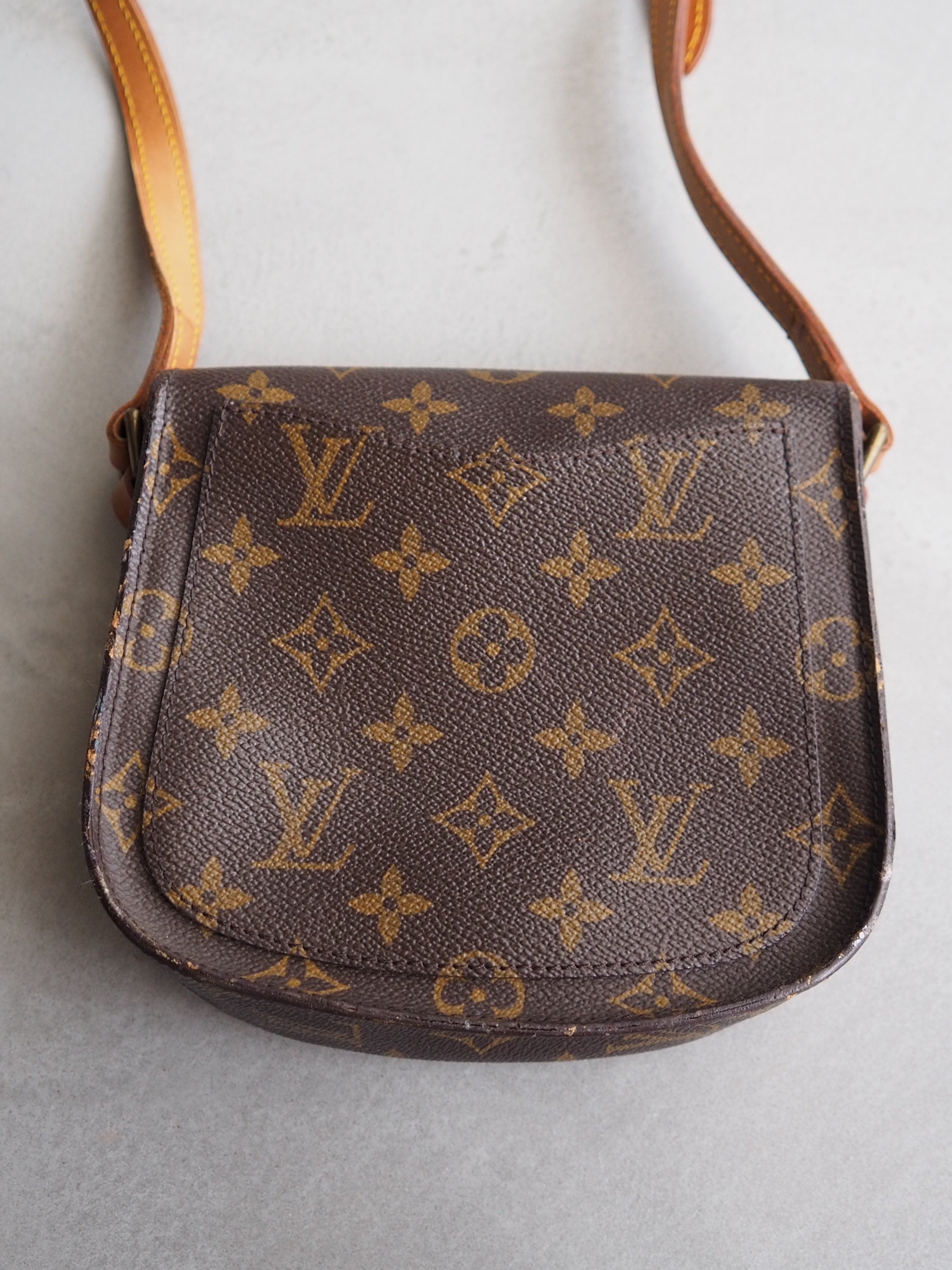 LOUIS VUITTON Monogram Saint Cloud PM Shoulder Bag lV Vintage Cross body Authentic