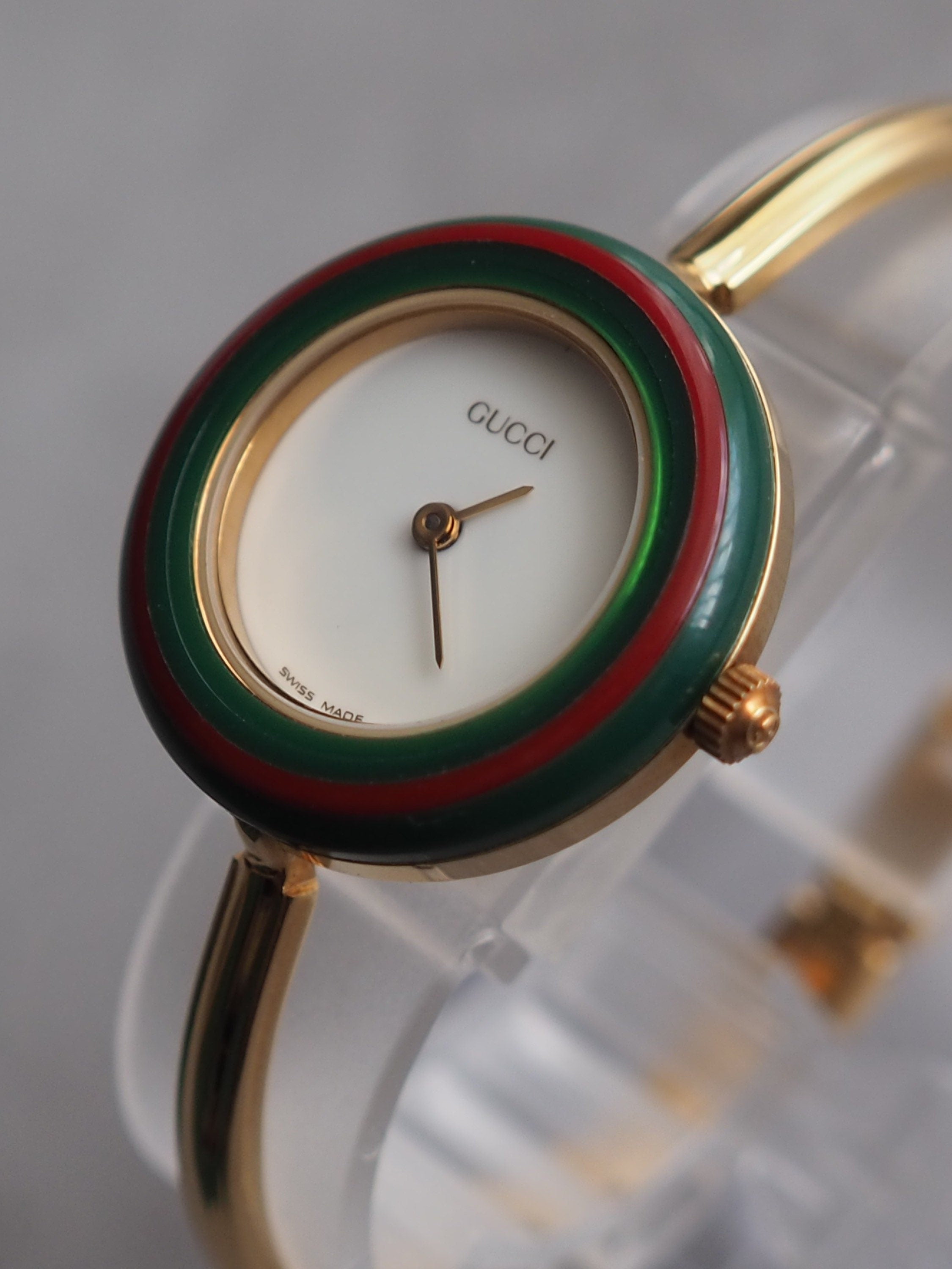 GUCCI Accessories Change Bezel 12 colors Bangle watch Wristwatch Gold