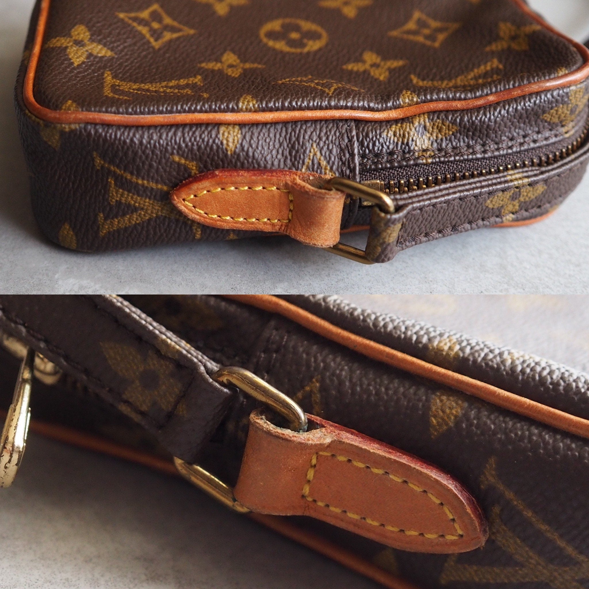 LOUIS VUITTON Shoulder Bag Mini Danube Browns Monogram vintage lv Authentic