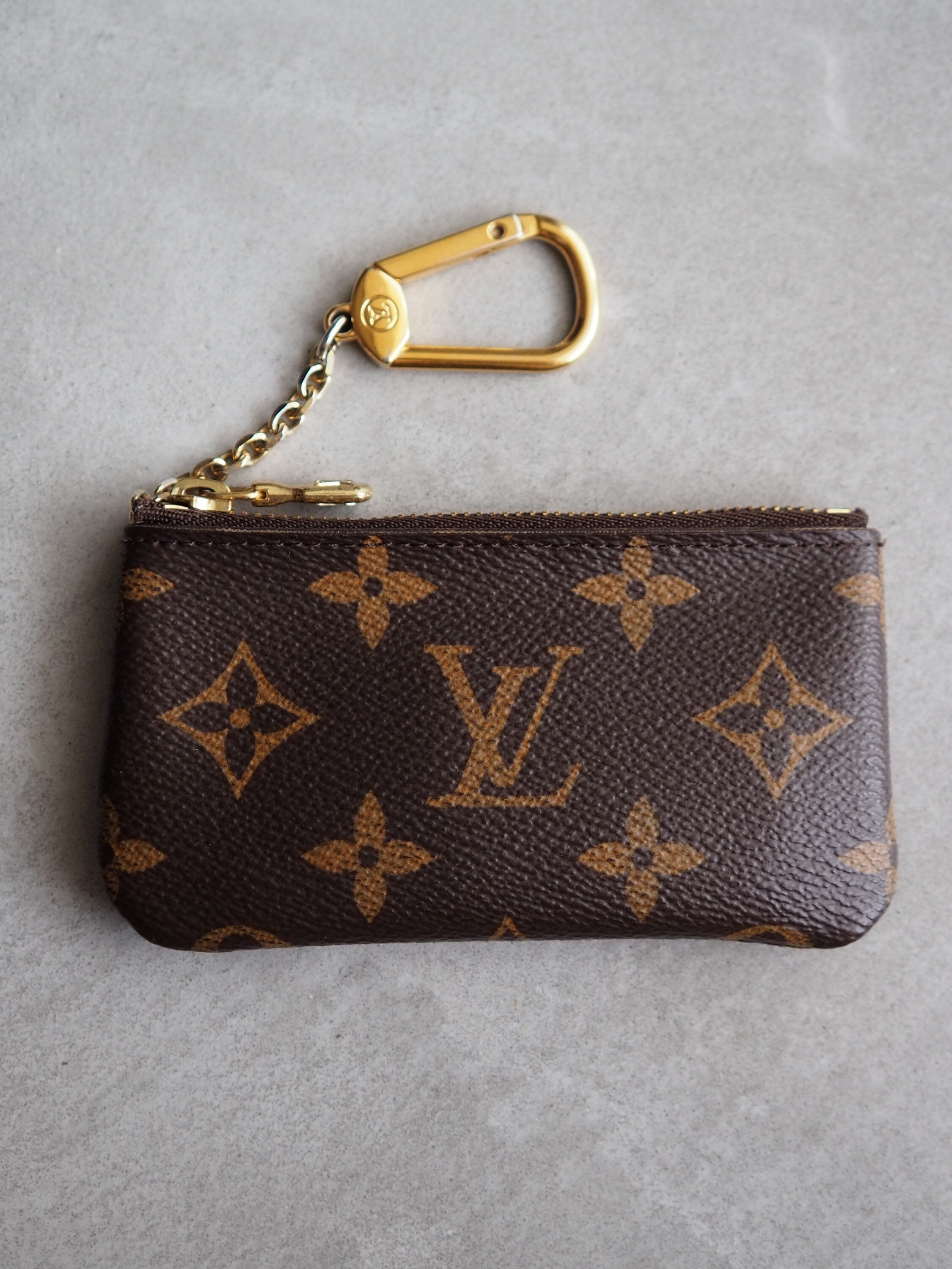 LOUIS VUITTON Monogram Pochette Cles Coin Case Key Authentic