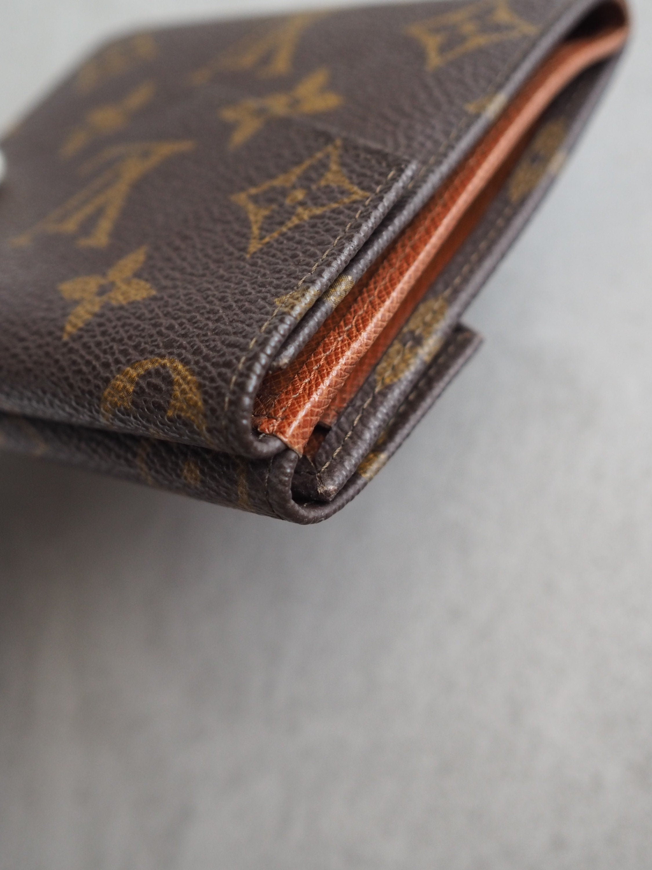 LOUIS VUITTON Monogram Compact Wallet Portefeiulle Elise Trifold Authentic