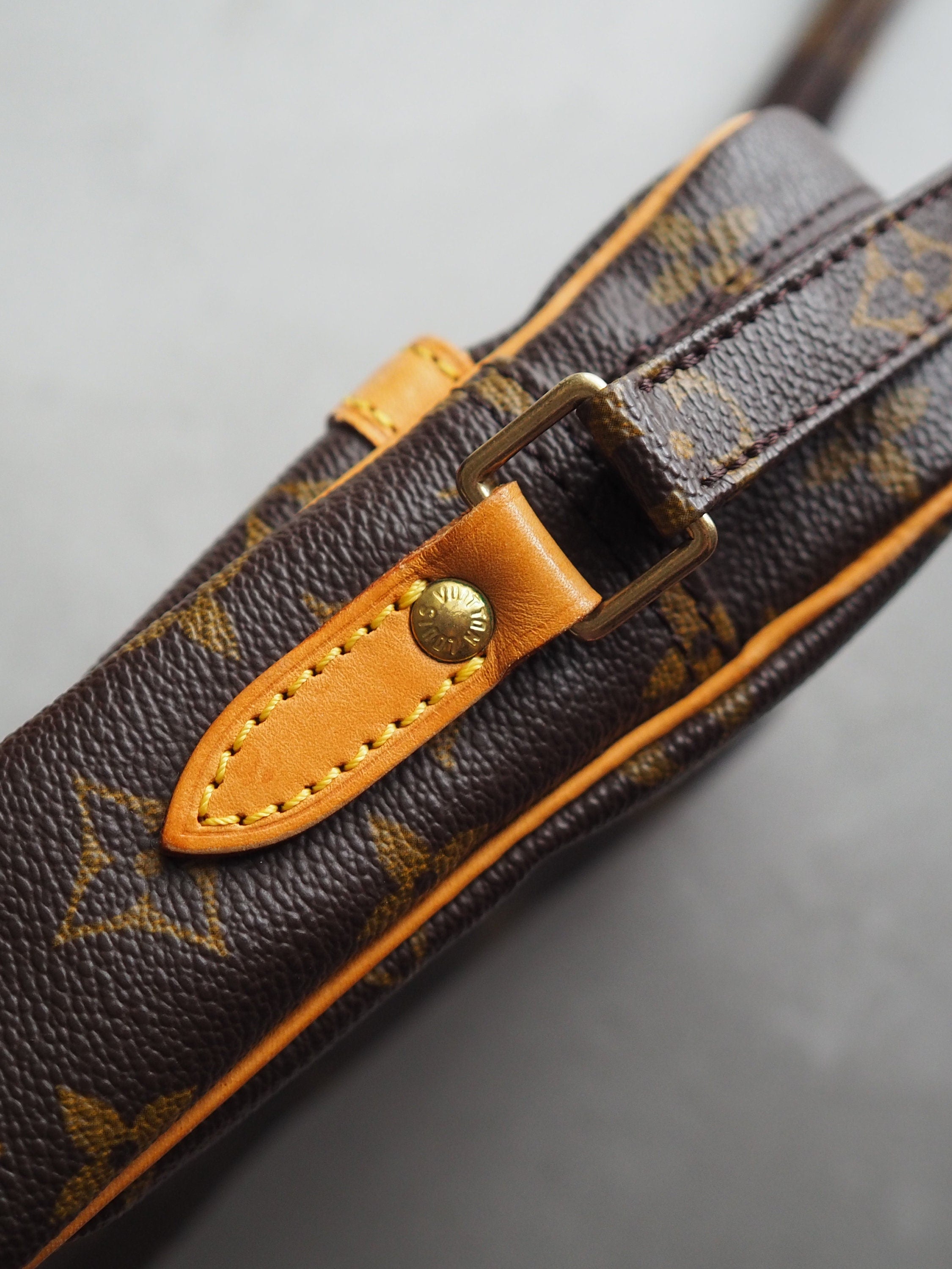 LOUIS VUITTON Monogram Danube Shoulder Bag Brown Vintage lv Authentic