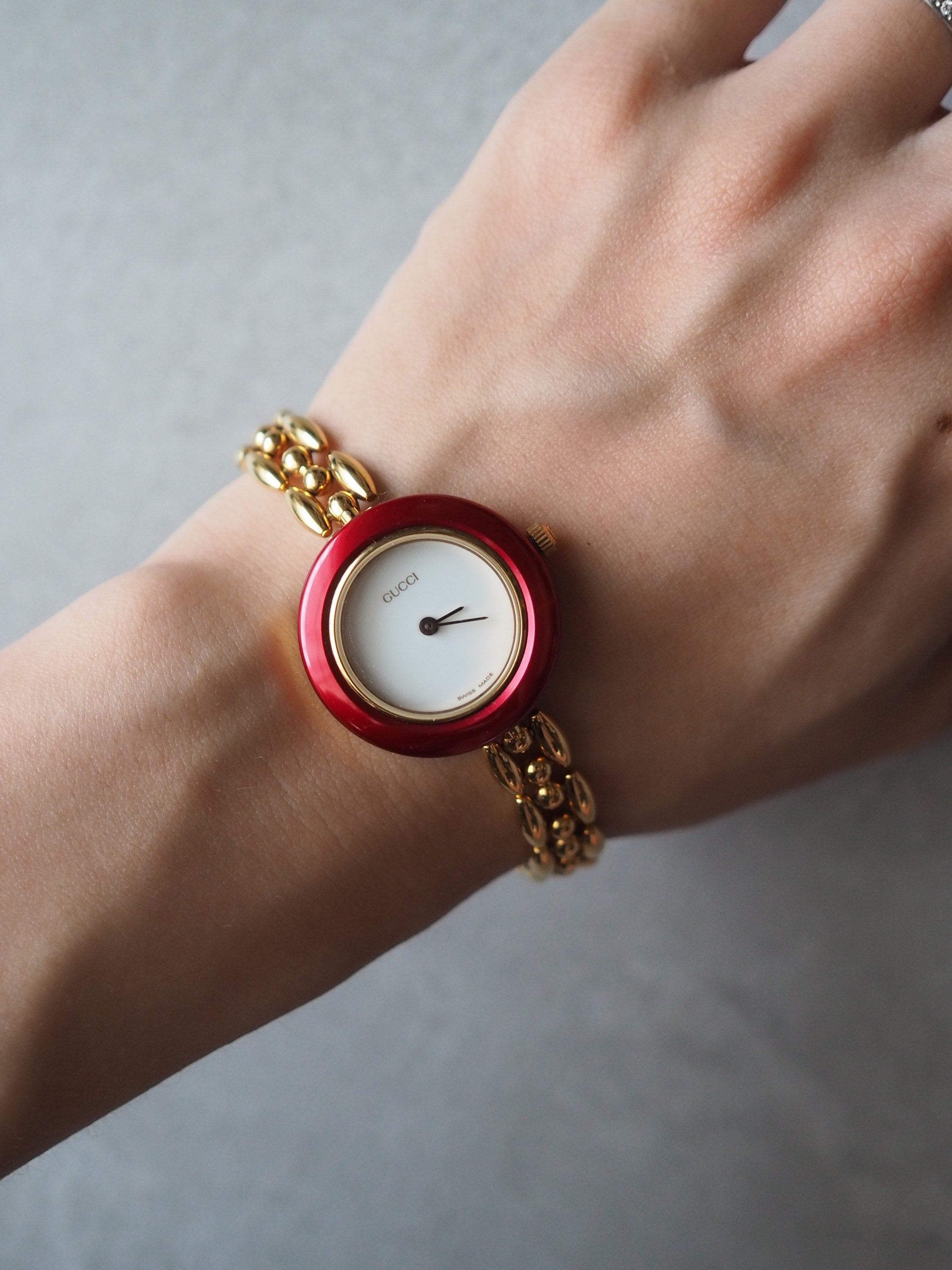 GUCCI Accessories Change Bezel 6 colors Bangle watch Wristwatch Gold