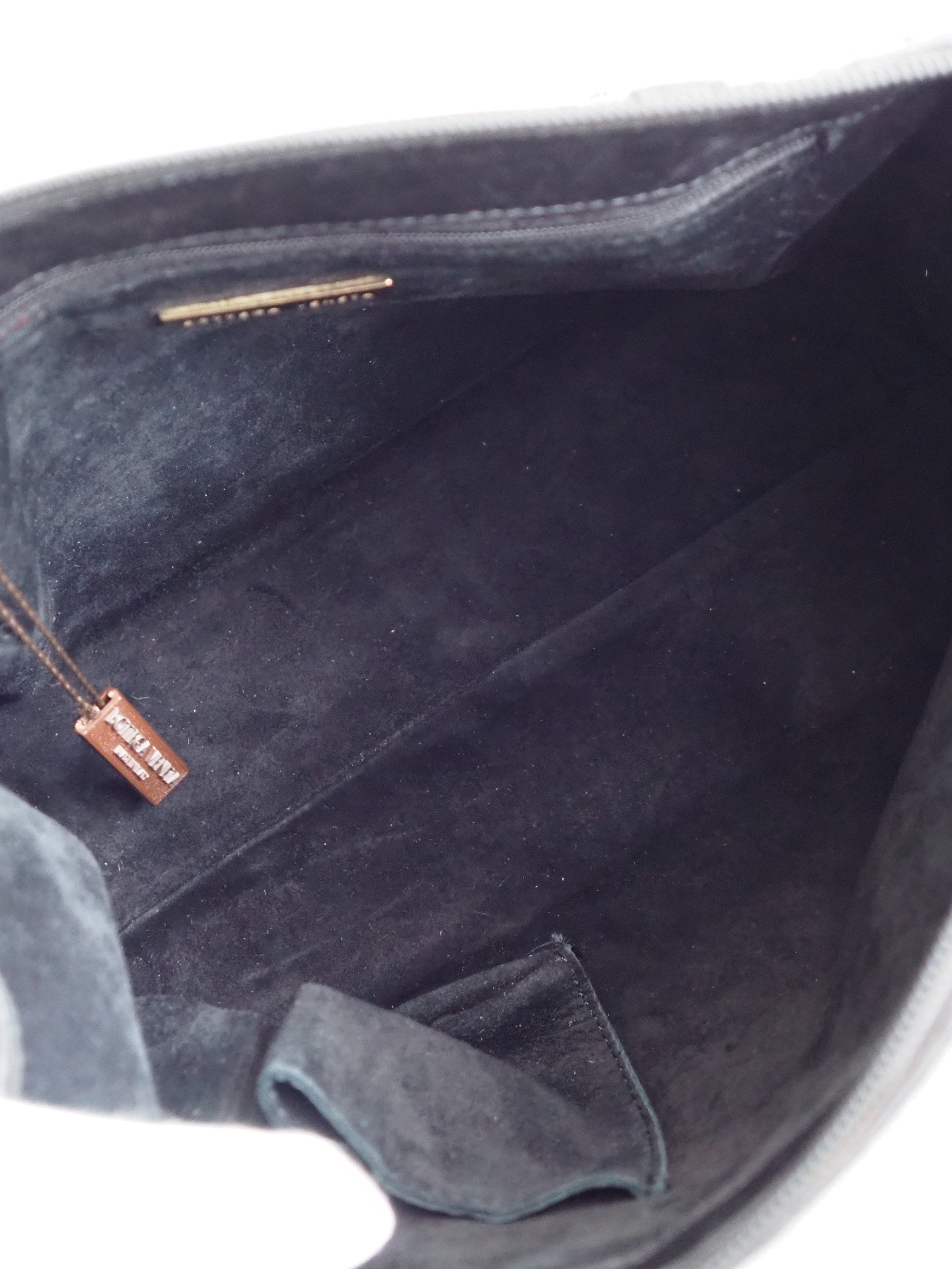 BOTTEGA VENETA Intrecciato Hand bag Leather Black Leather Vintage Authentic