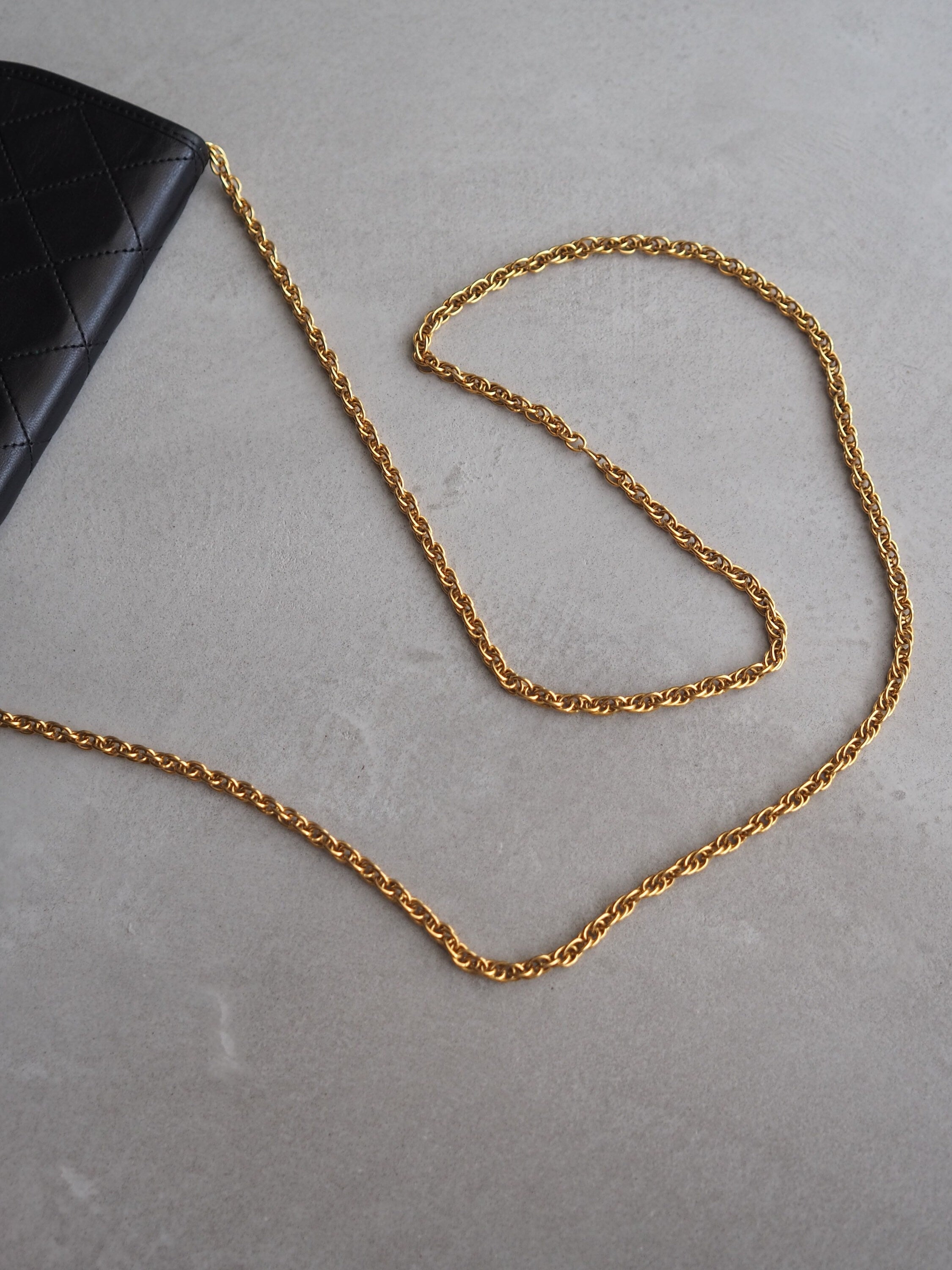 CHANEL Mini Matelasse Quilted CC Chain Shoulder Bag Black Authentic