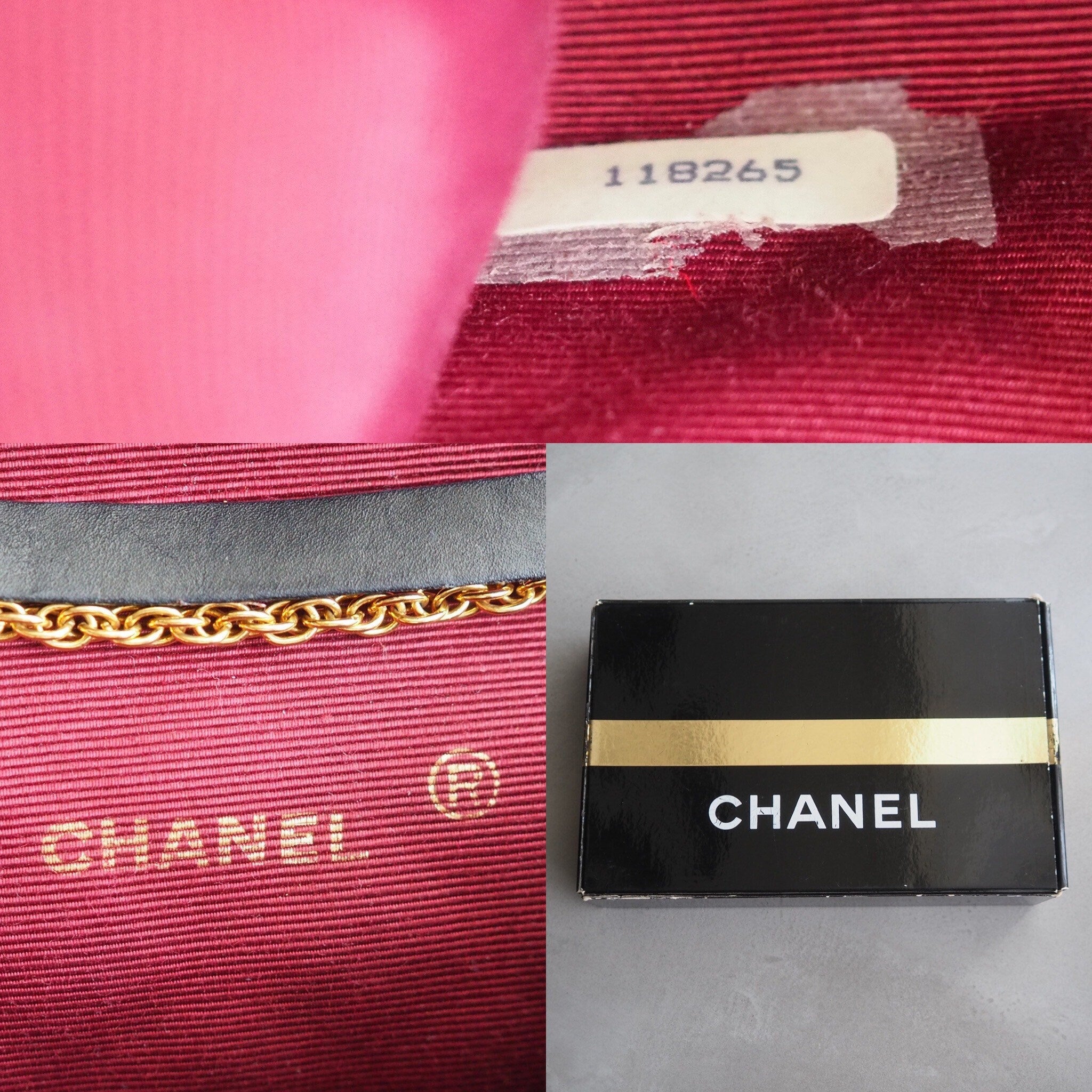 CHANEL Mini Matelasse Quilted CC Chain Shoulder Bag Black Authentic