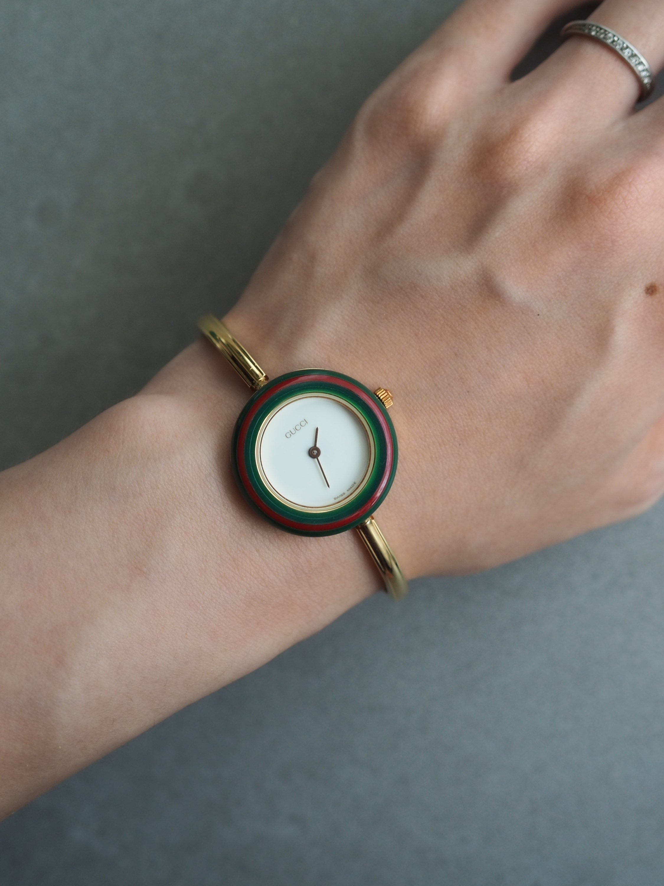 GUCCI Accessories Change Bezel 12 colors Bangle watch Wristwatch Gold