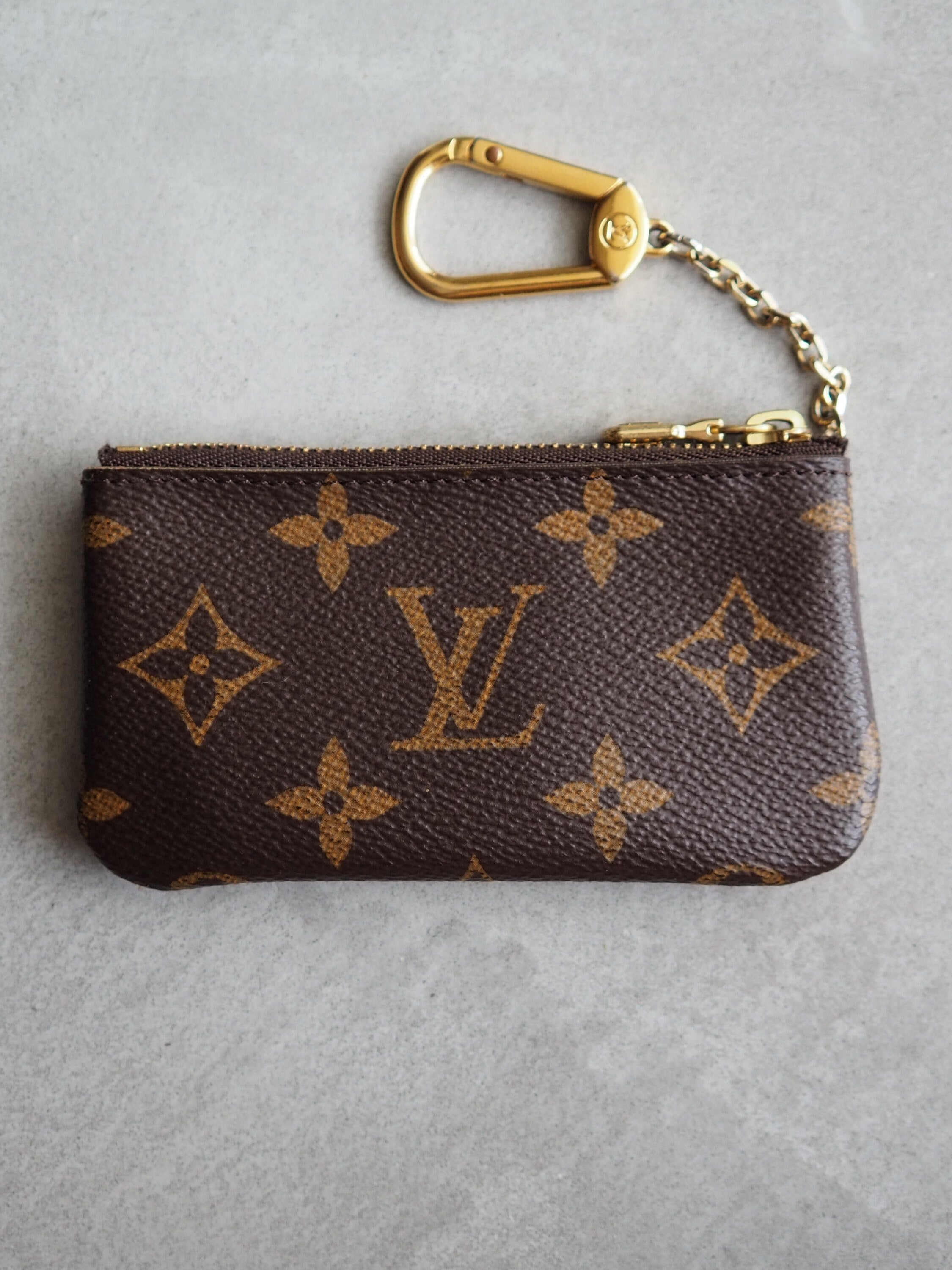 LOUIS VUITTON Monogram Pochette Cles Coin Case Key Authentic