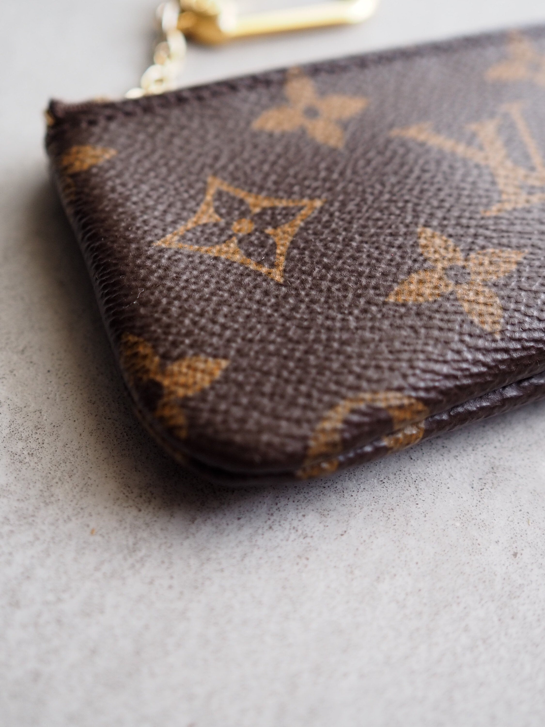 LOUIS VUITTON Monogram Pochette Cles Coin Case Key Authentic