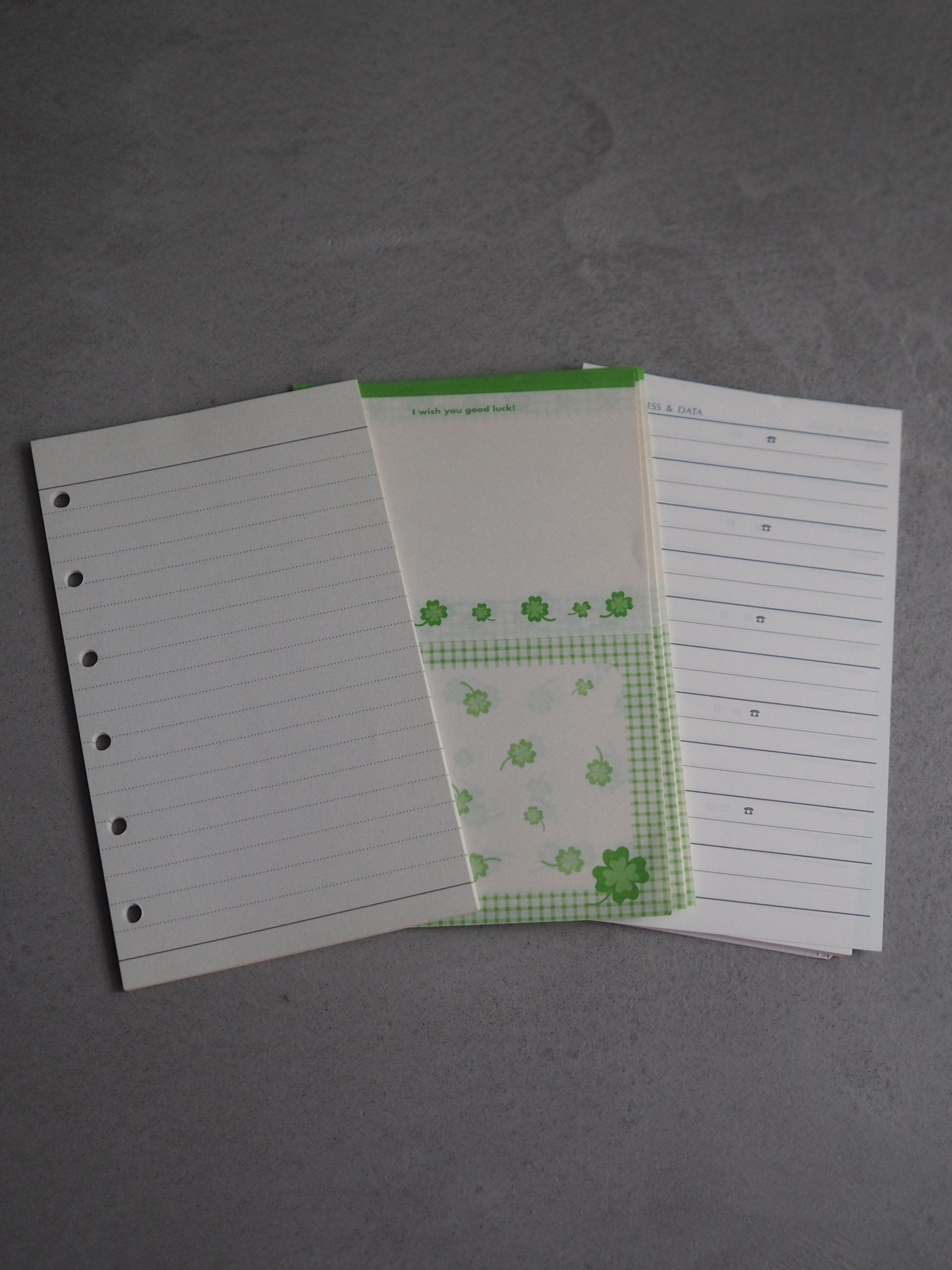 CHANEL CC Logo Button Agenda Leather 6 Ring Diary Black Vintage